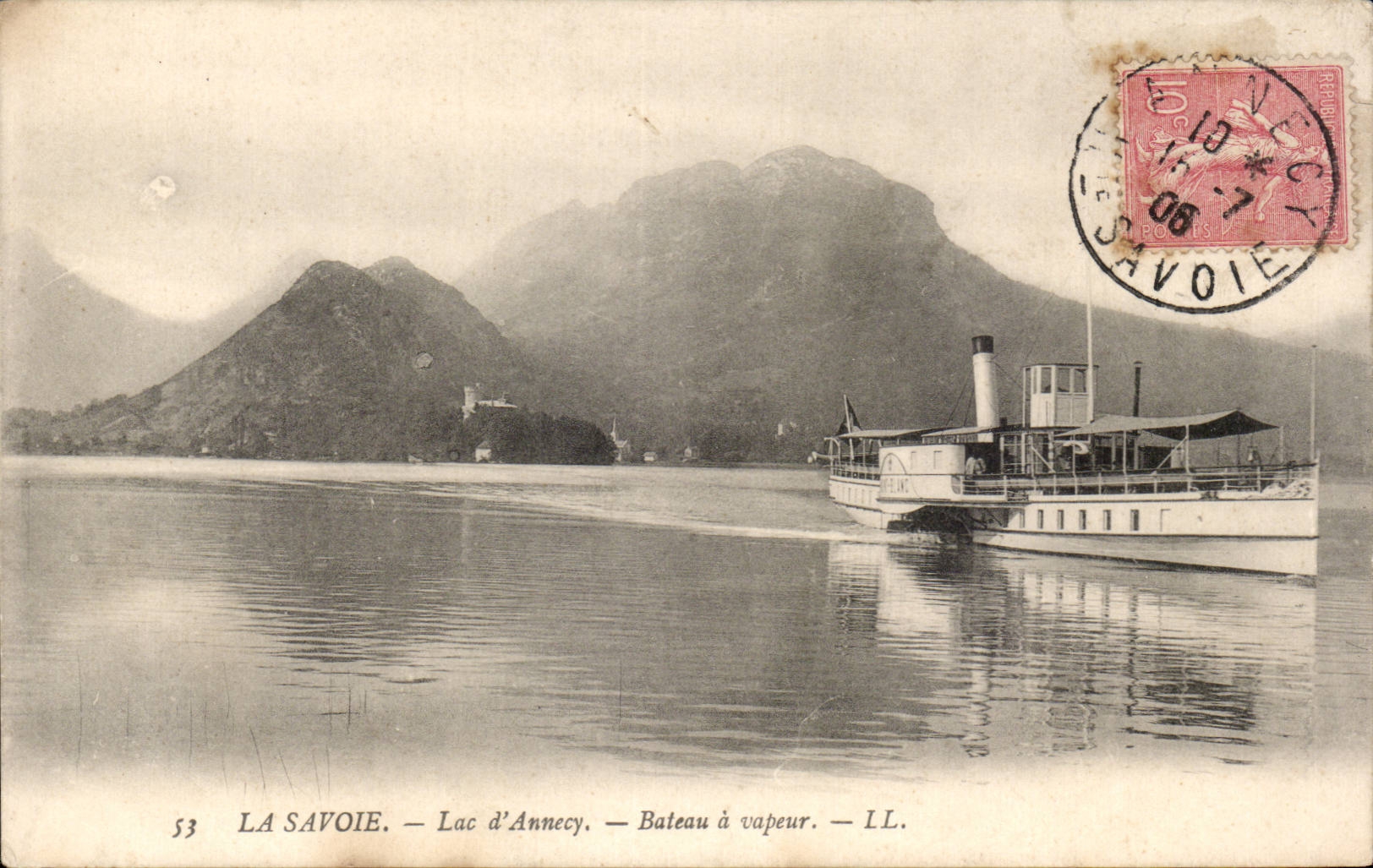 CPA Lac d Annecy Bateau a vapeur 