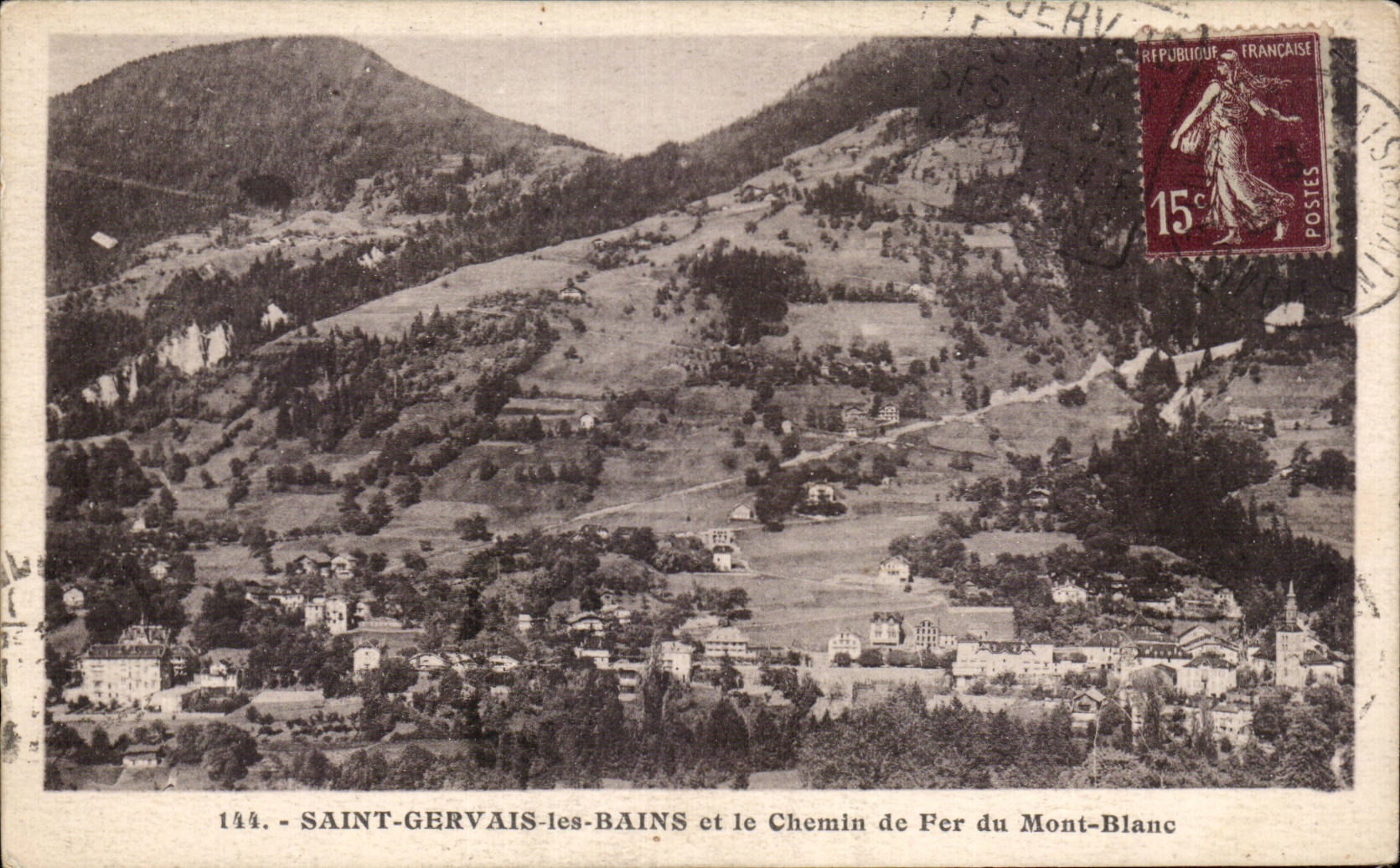 CPA Saint Gervais les Bains and the railroad of the Mount Blanc