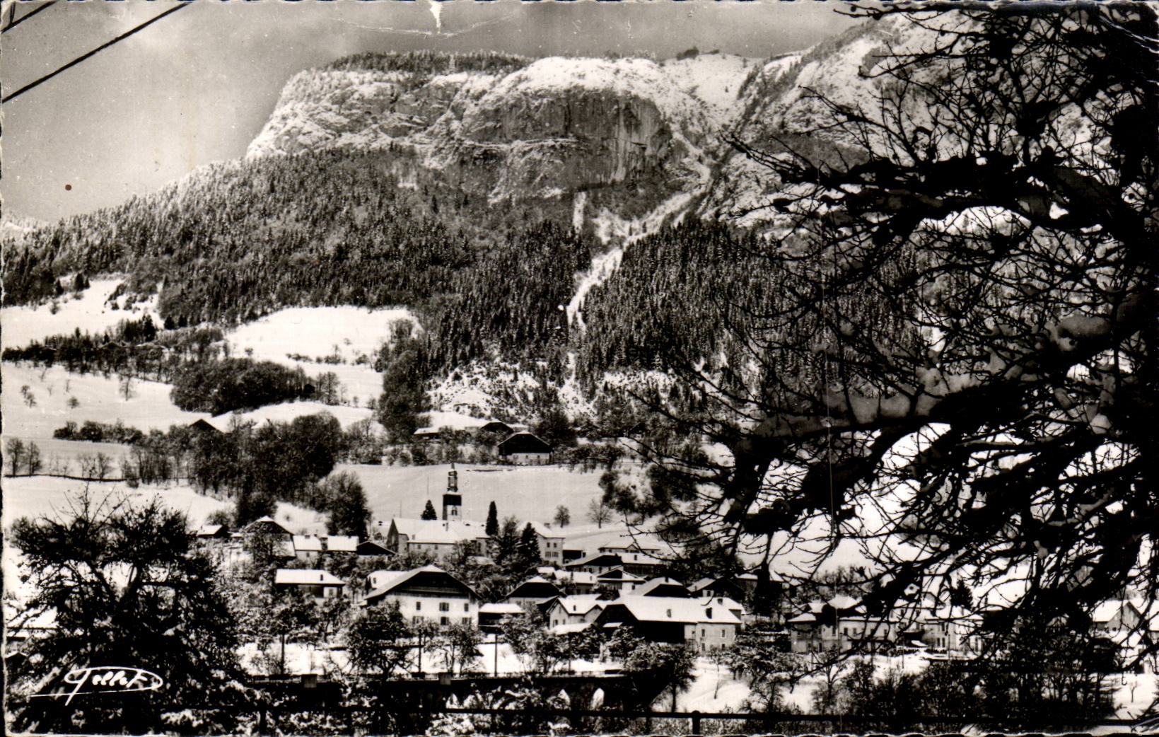 CPSM Mieussey Vue generale sous la neige 
