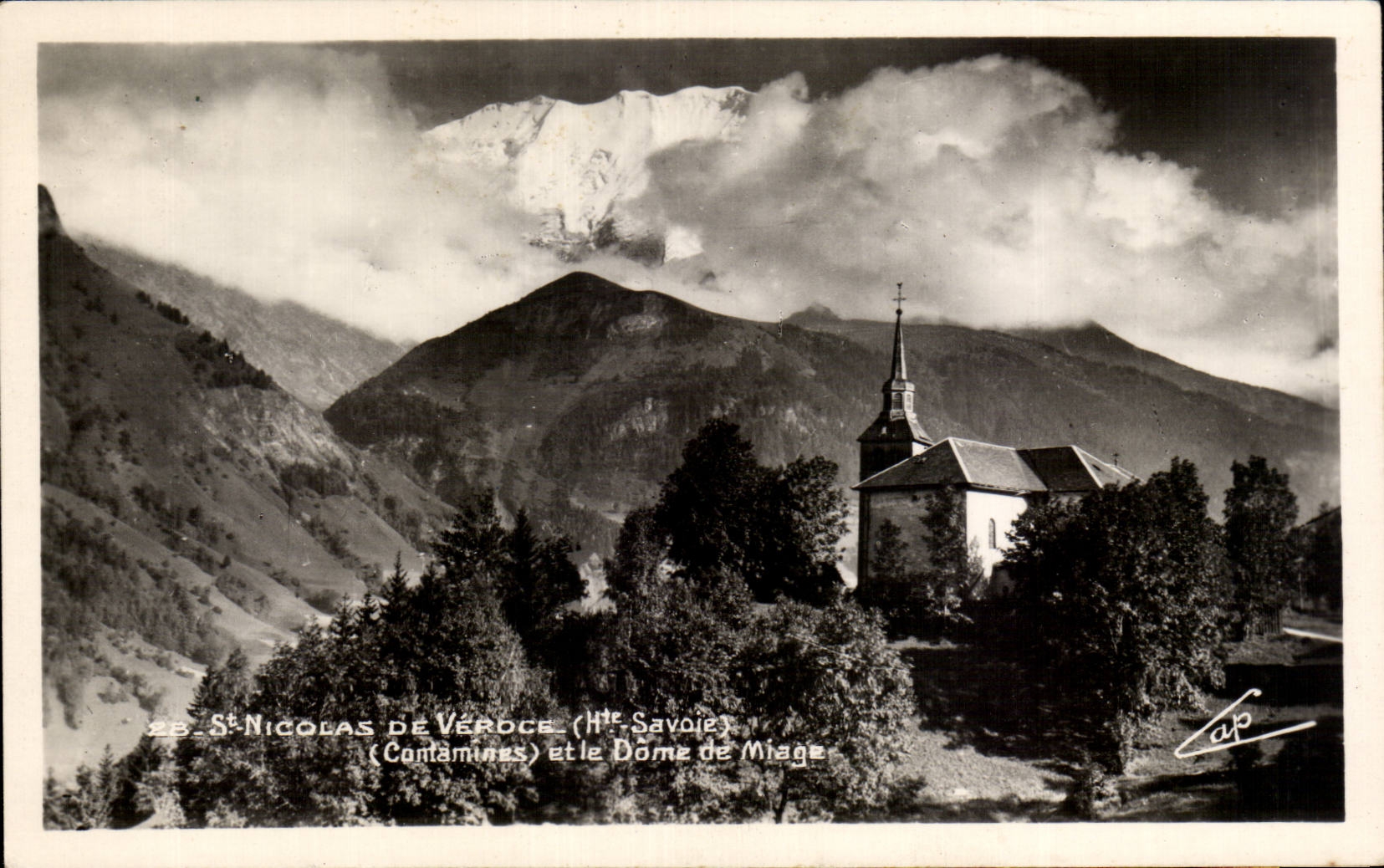 CPSM St NicolAs de Veroce y la boveda de Miage