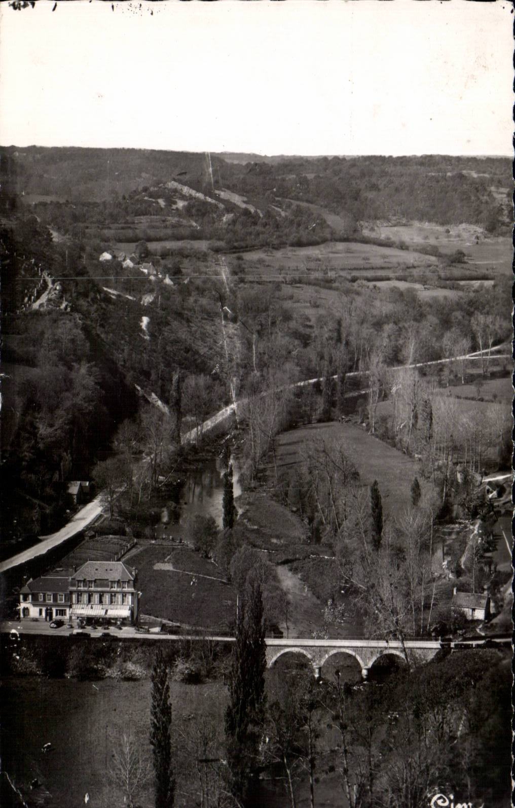 CPSM the Alps Mancelles St leonard of Wood Panoramic View taken of High the Fork on the valley of the Sarthe
