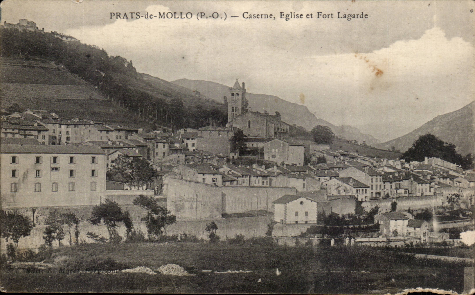 CPA Prats de Mollo Barracks Church and strong Lagarde