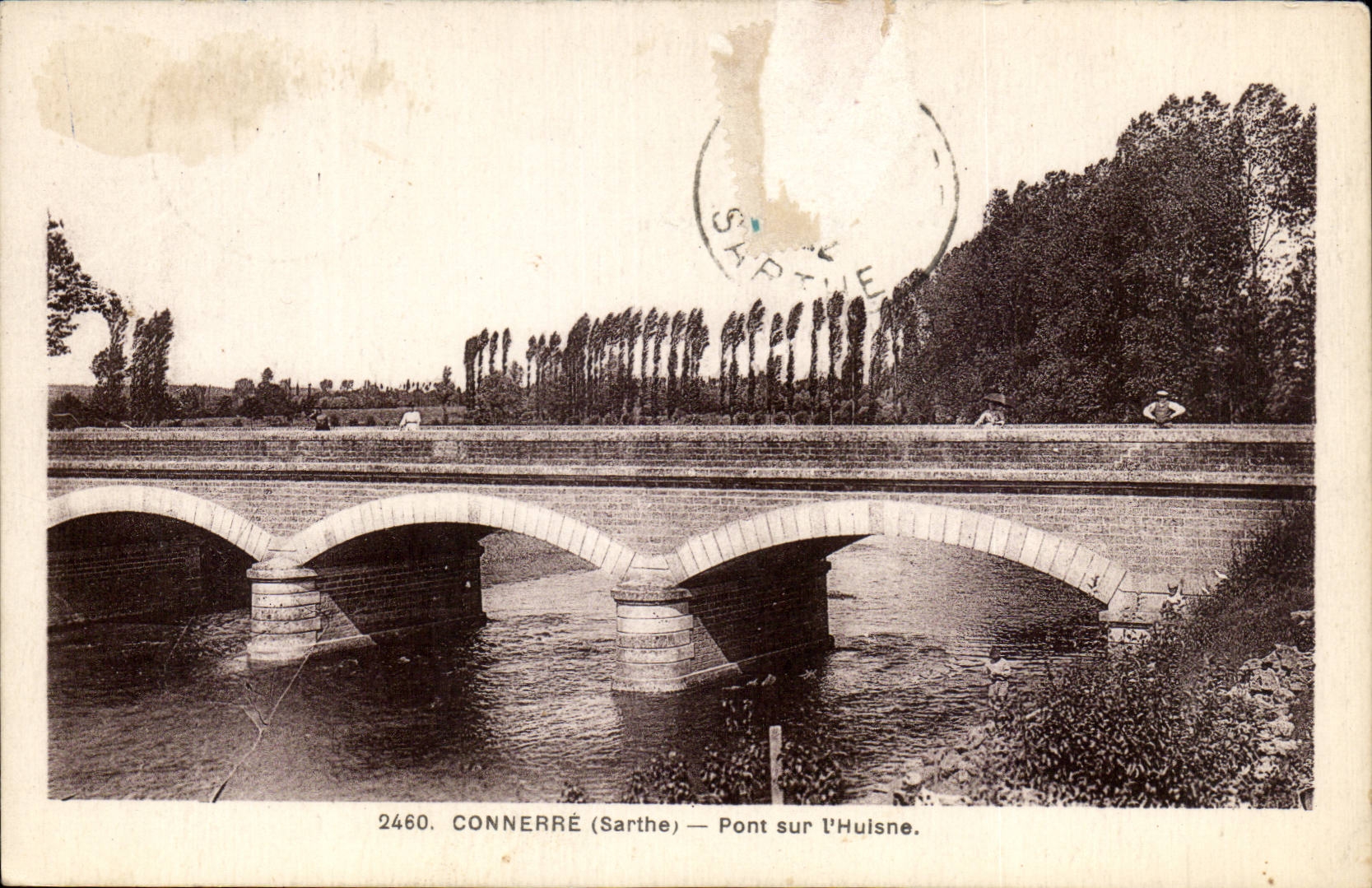 CPA Connerre Bridge on Huisne