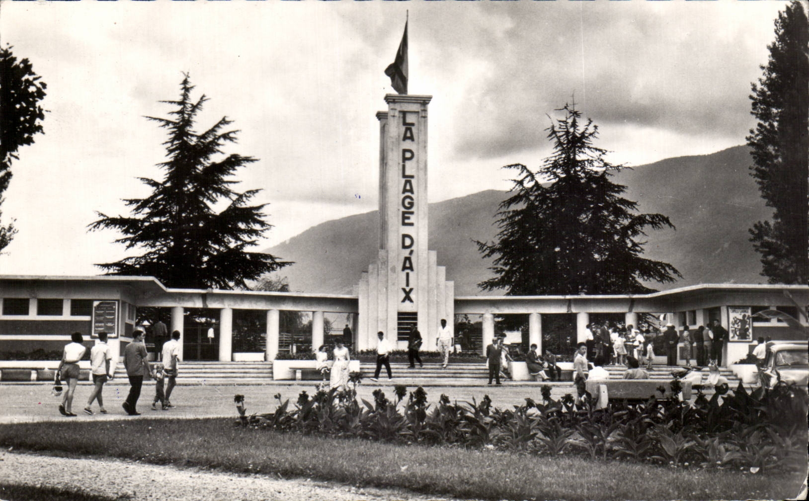 CPSM Aix les Bains Entree de la plage 