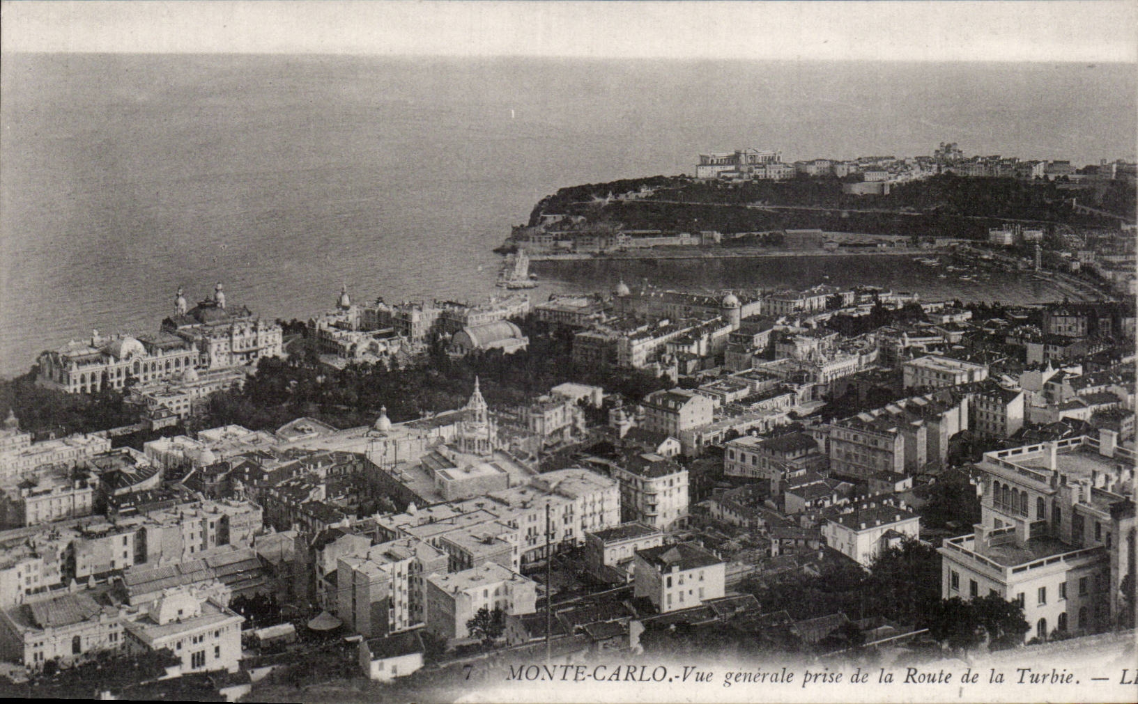 CPA Monte Carlo Monaco Vue generale prise de la route de la Turbie