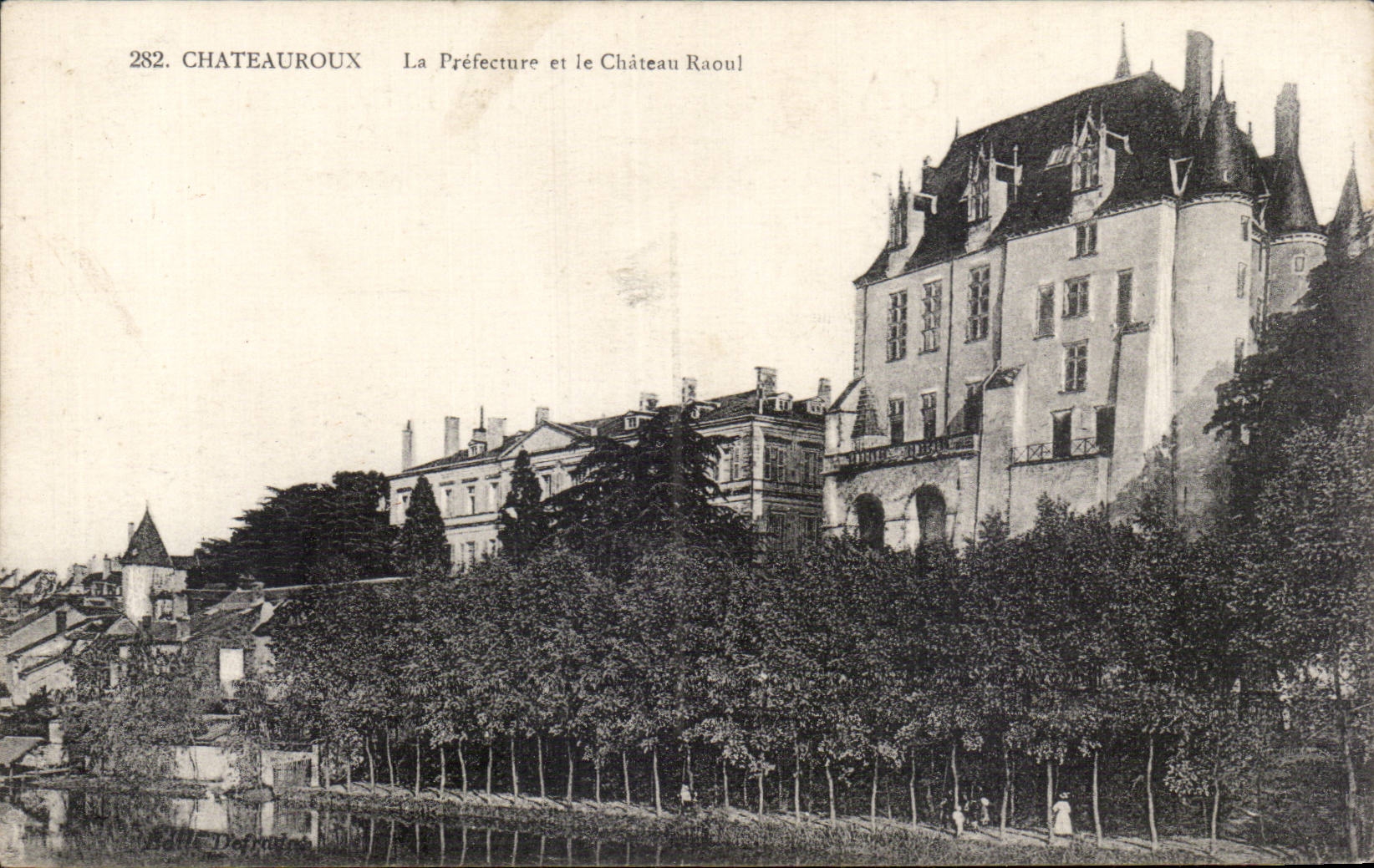 CPA Chateauroux La prefecture et le chateau Raoul
