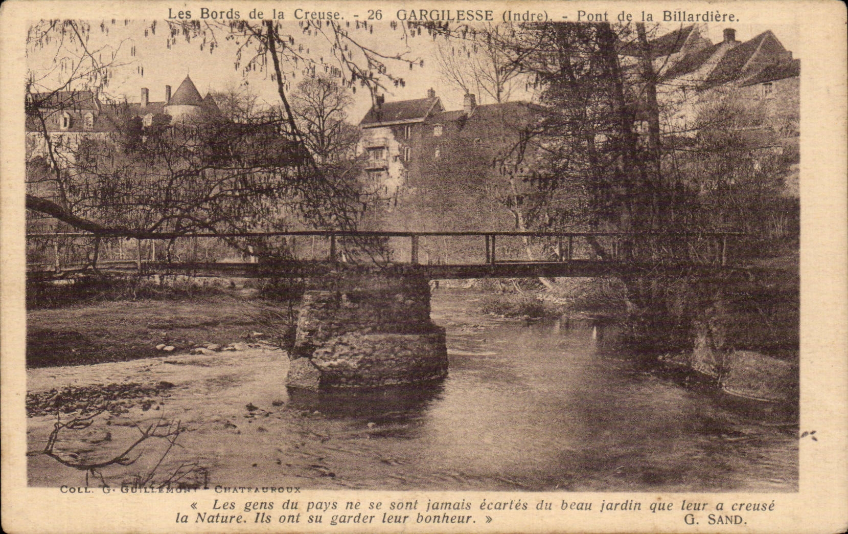 CPA Les bords de la Creuse Gargilesse Pont de la Billardiere