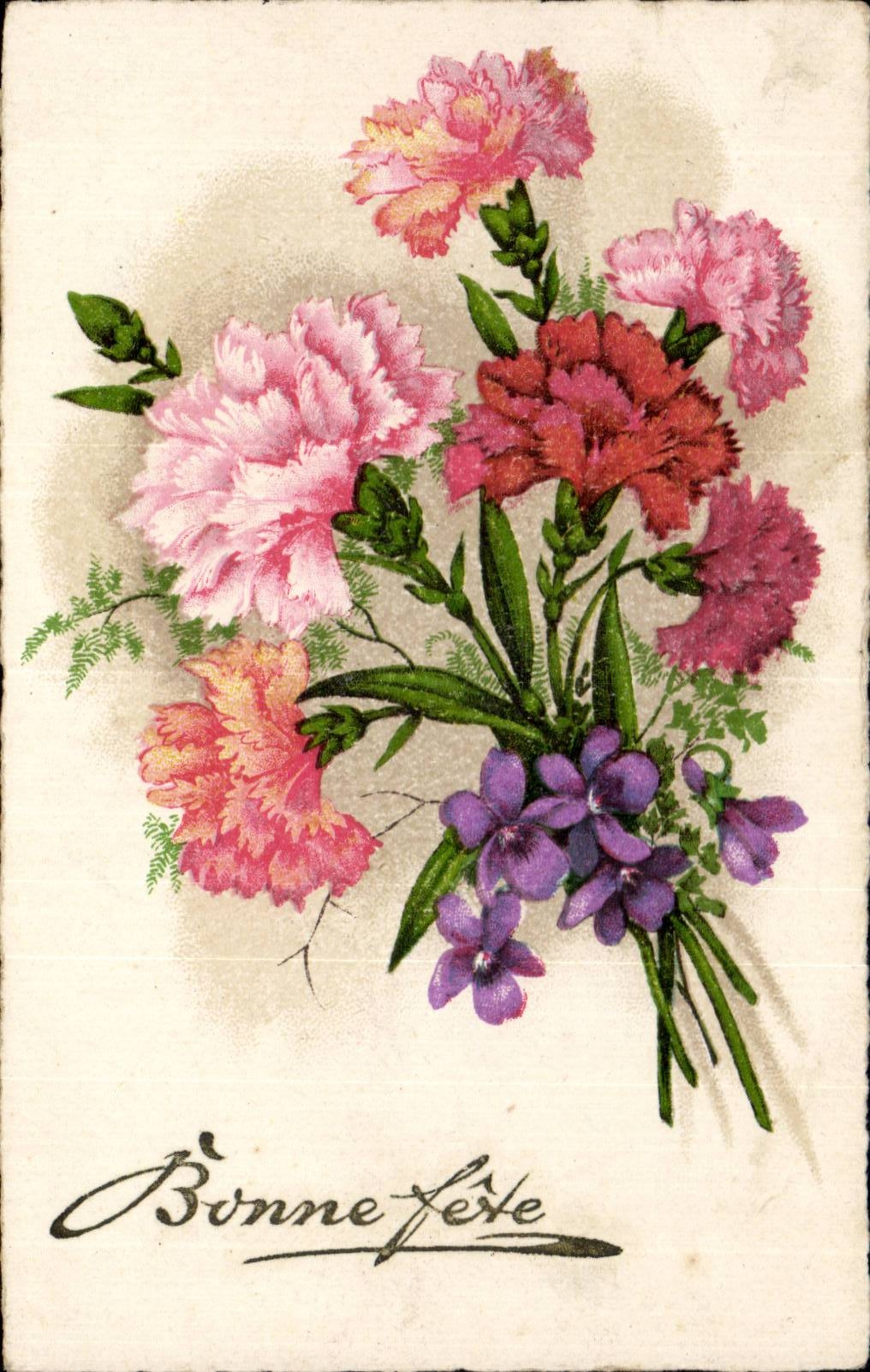 Fleurs Bonne Fete - CPA 