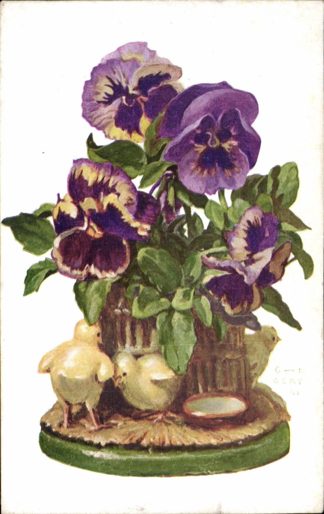 Fleurs Pensee - Pansy - CPA 