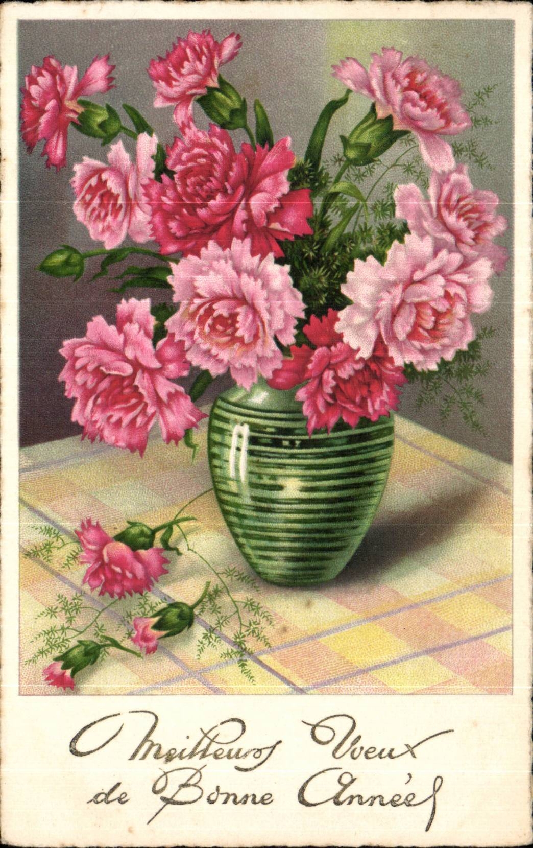 Fleurs Bonne Annee - CPA 