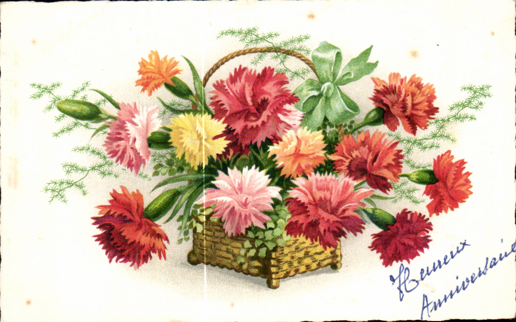 Fleurs Heureux Anniversaire - CPA