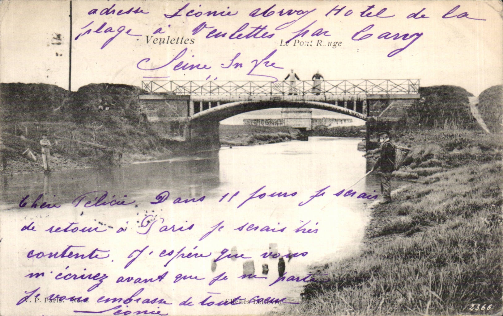 CPA Veulettes the red bridge