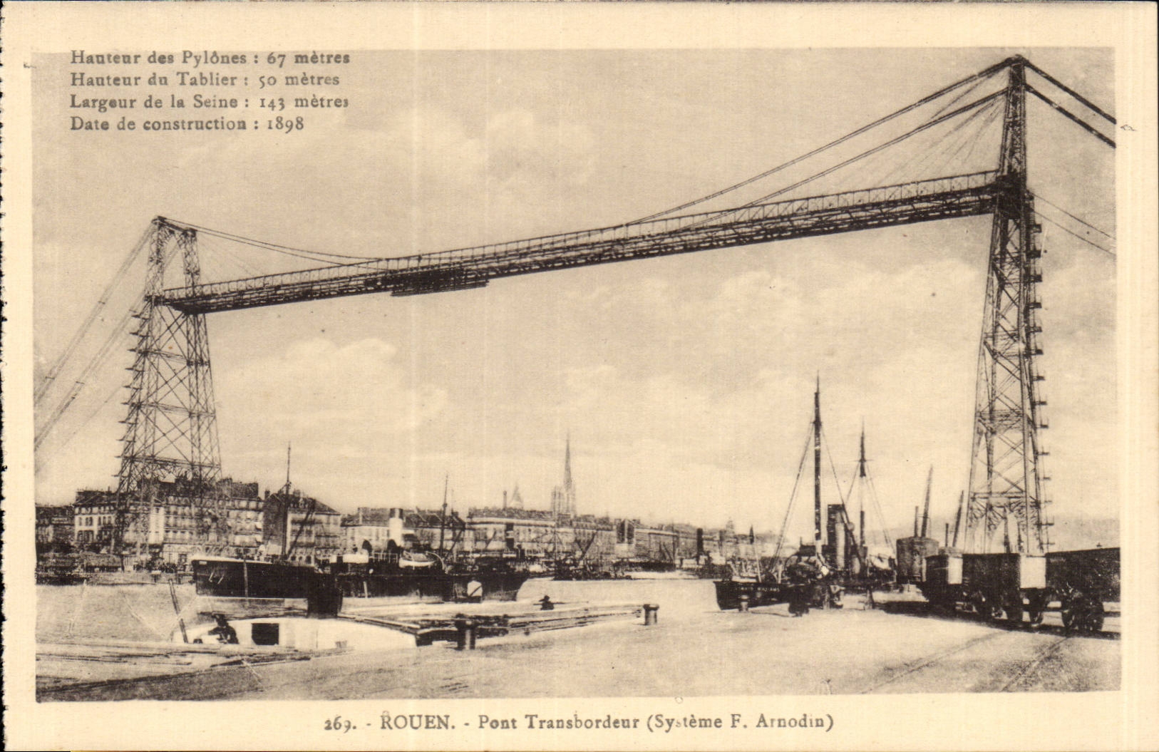Rouen - Transporter bridge - CPA