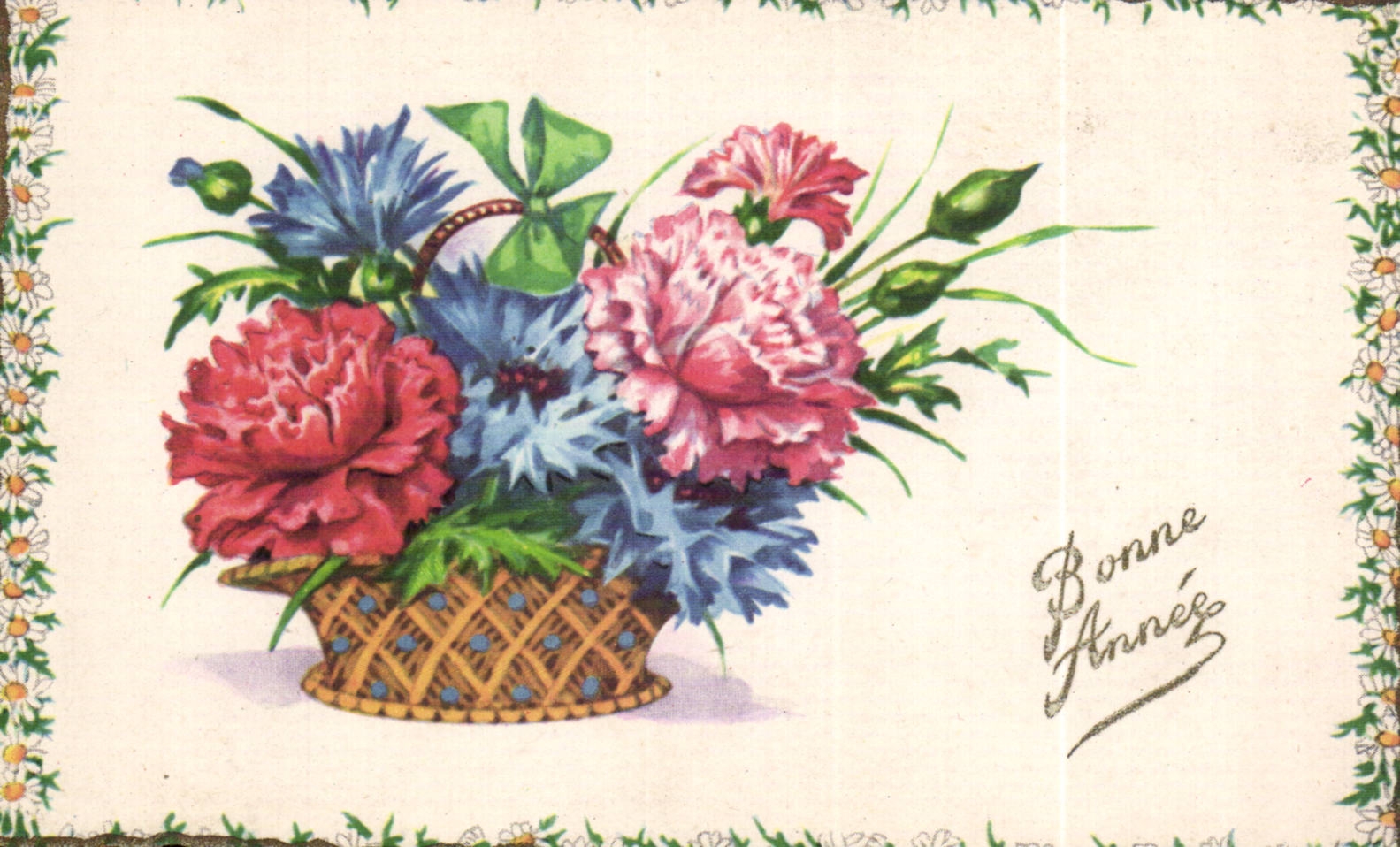 Fleurs Bonne Annee - CPA 