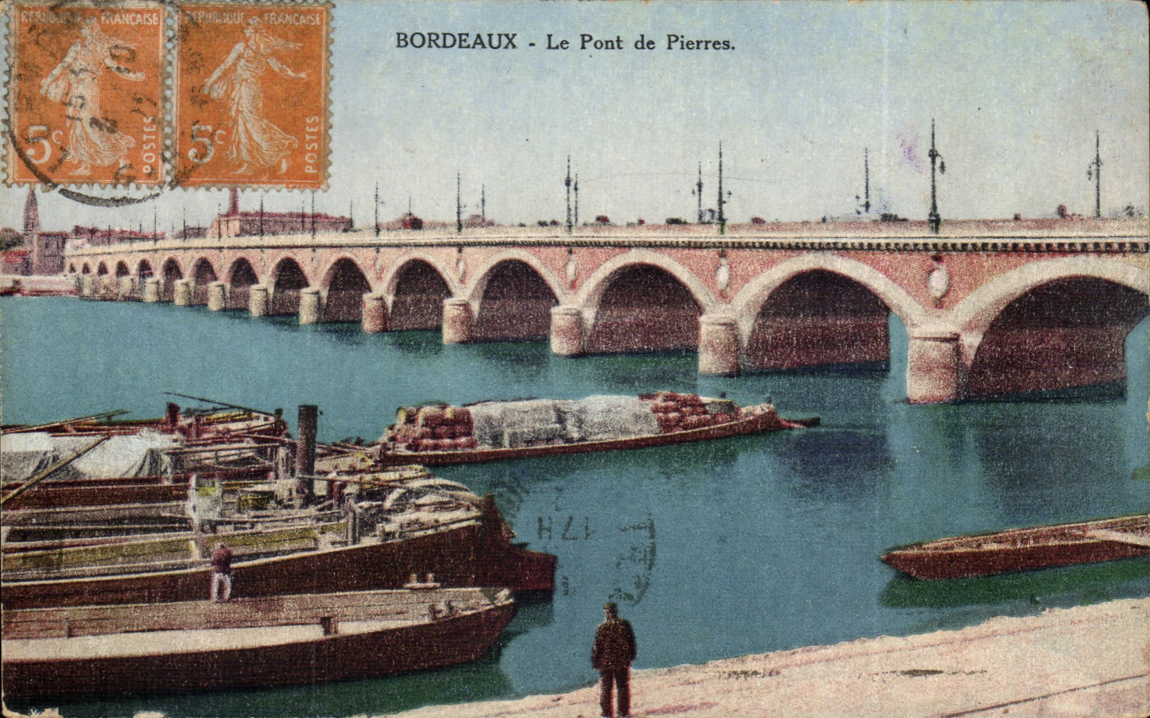 Bordeaux - Le Pont de Pierre - CPA 