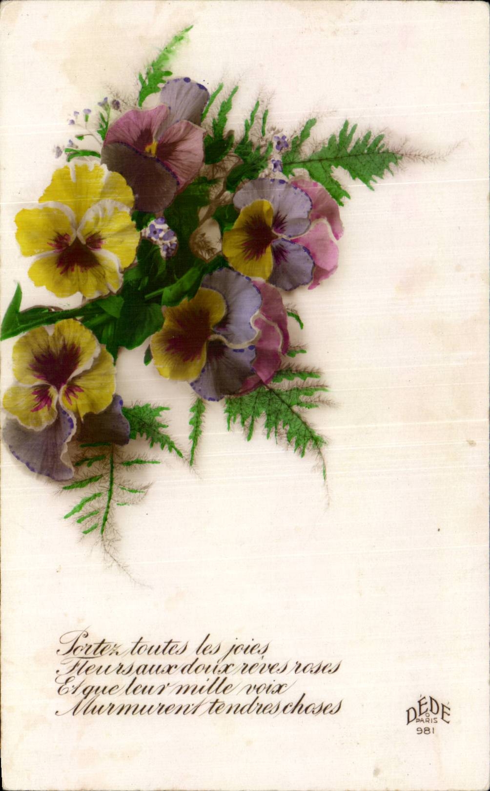Fleurs Pensee - Pansy - CPA 