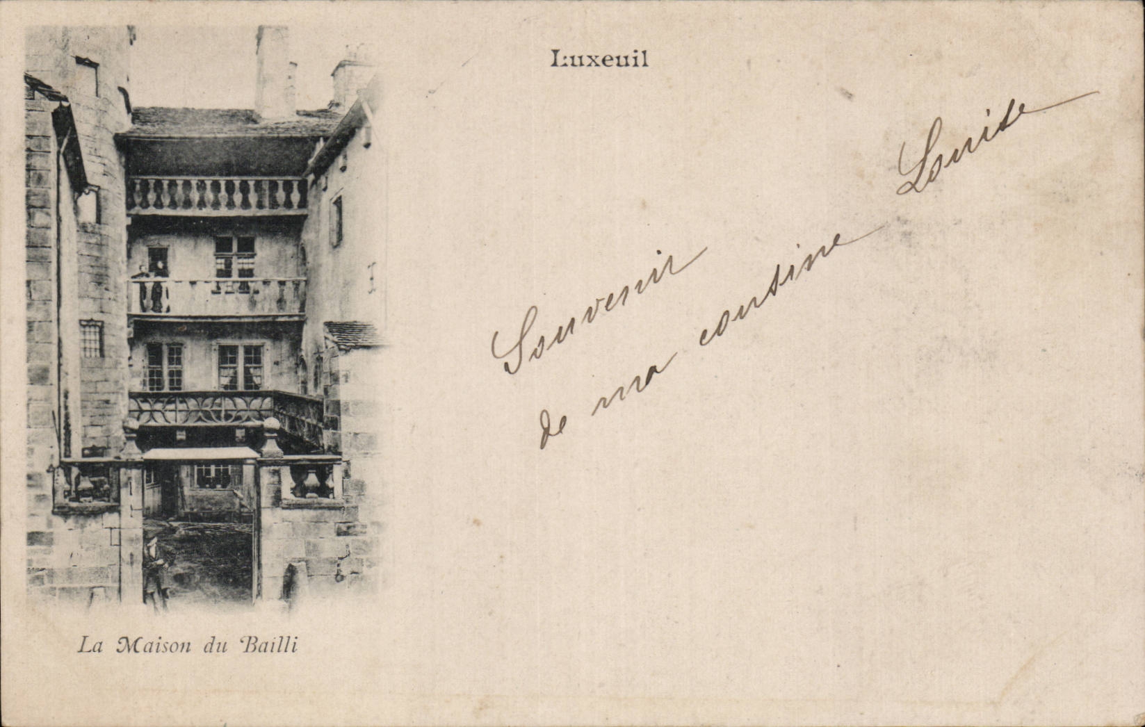 CPA Luxeuil the house of the Baillif