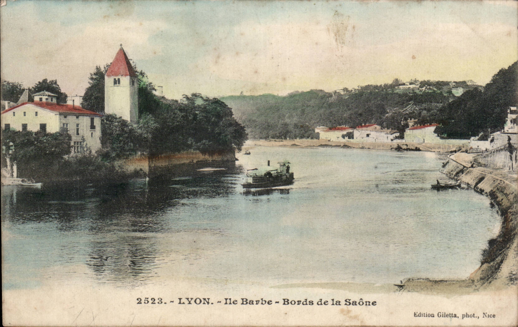 CPA Lyon Ile Beard Edges of the Saone