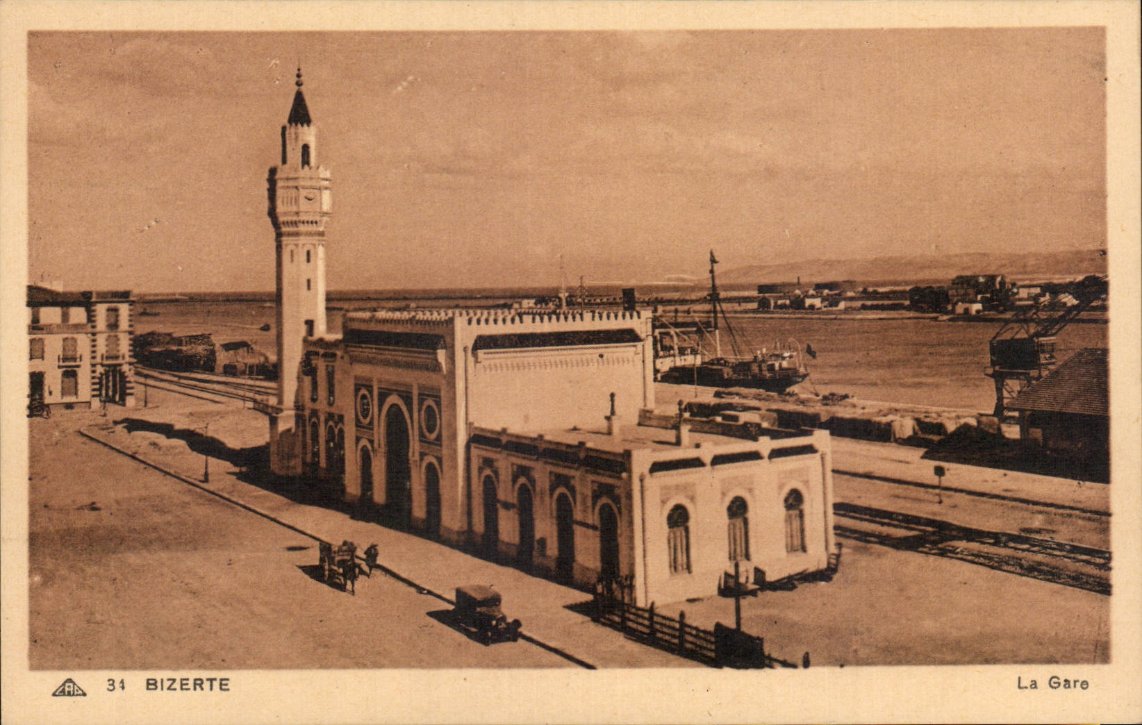 CPA Tunisia Bizerte Train station