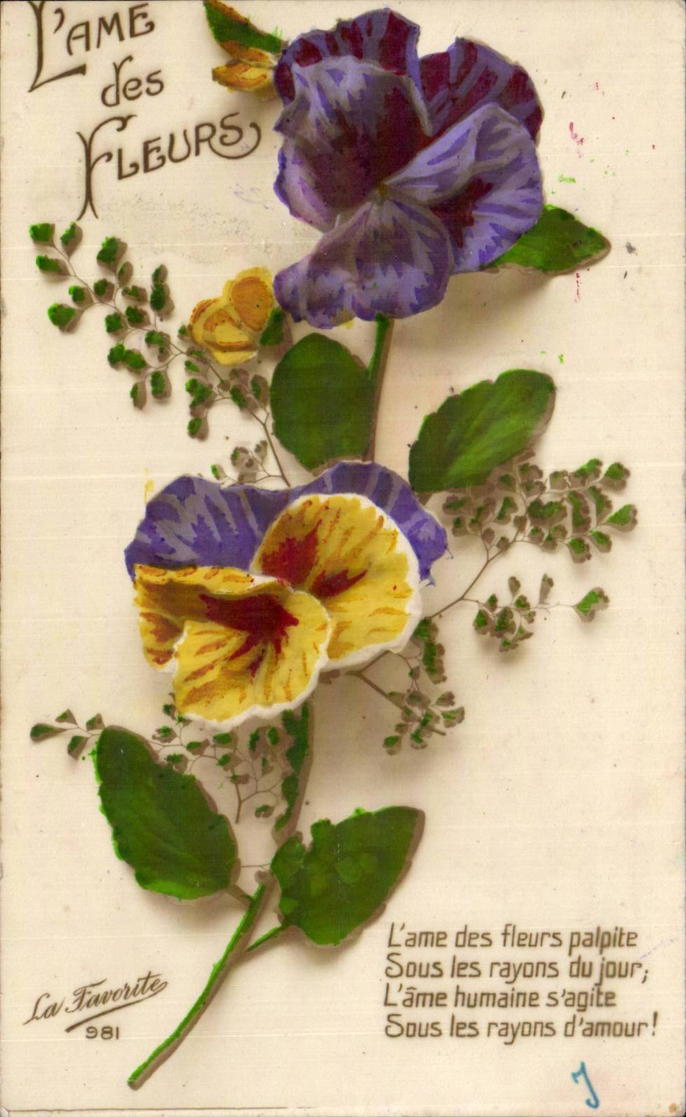 CPA Fantaisie l ame des fleurs
