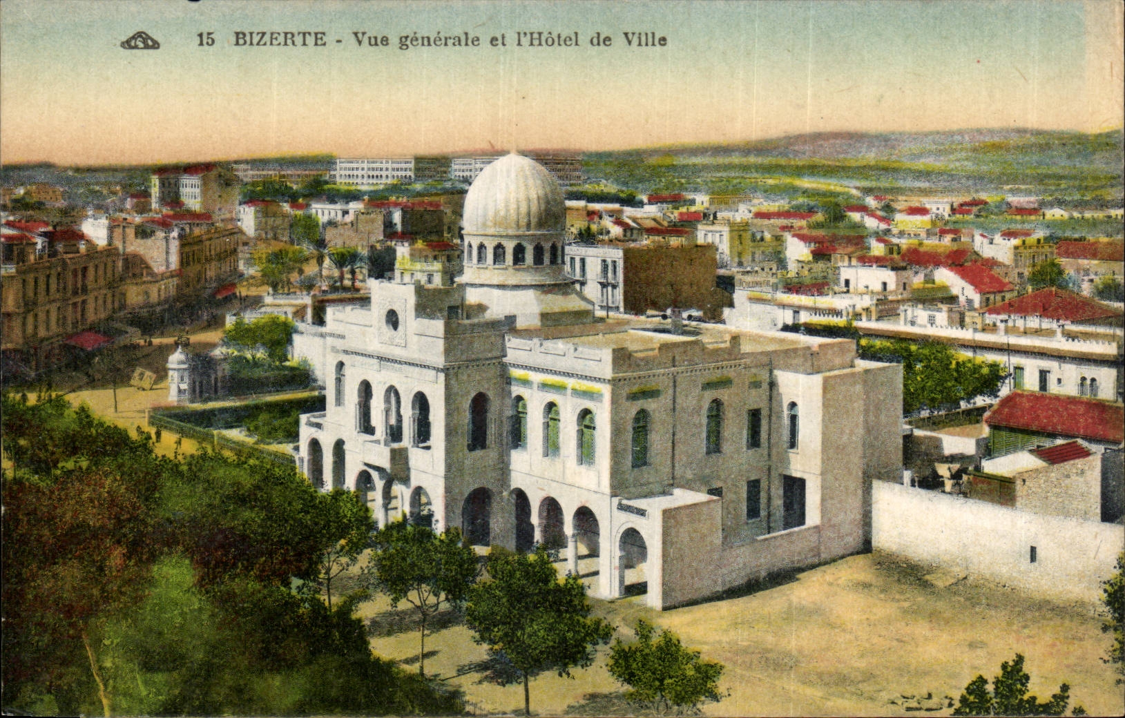 CPA Tunisia Bizerte View and town hall