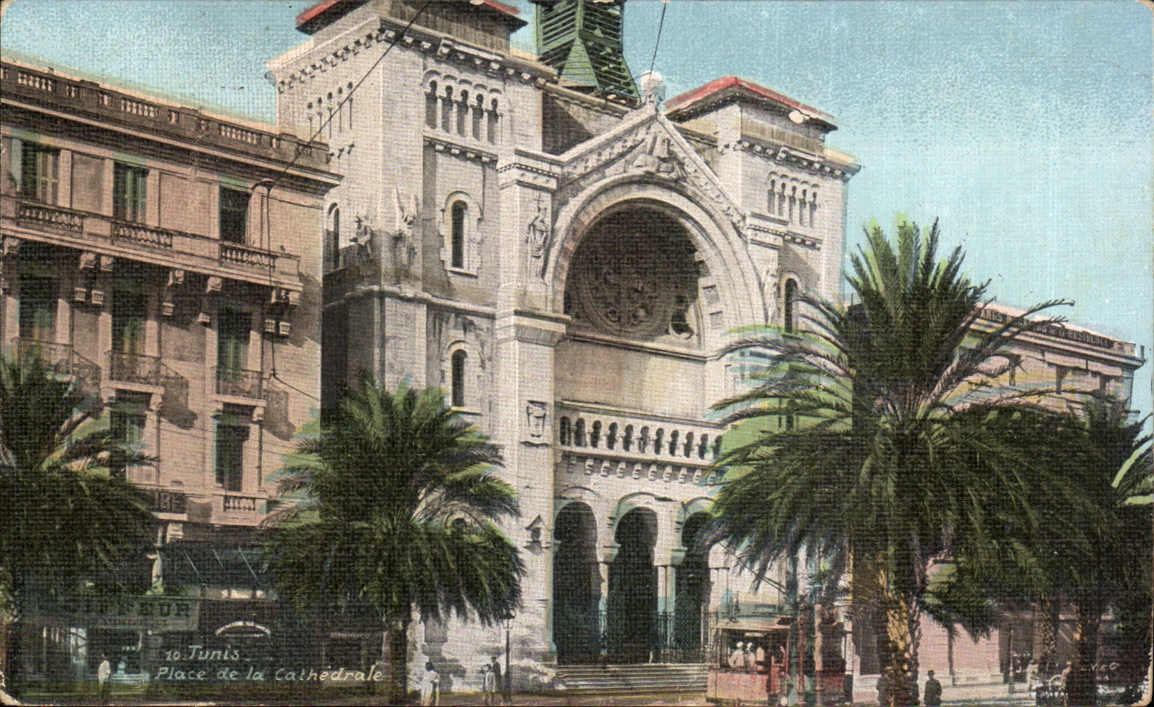CPA Tunisia Places cathedral