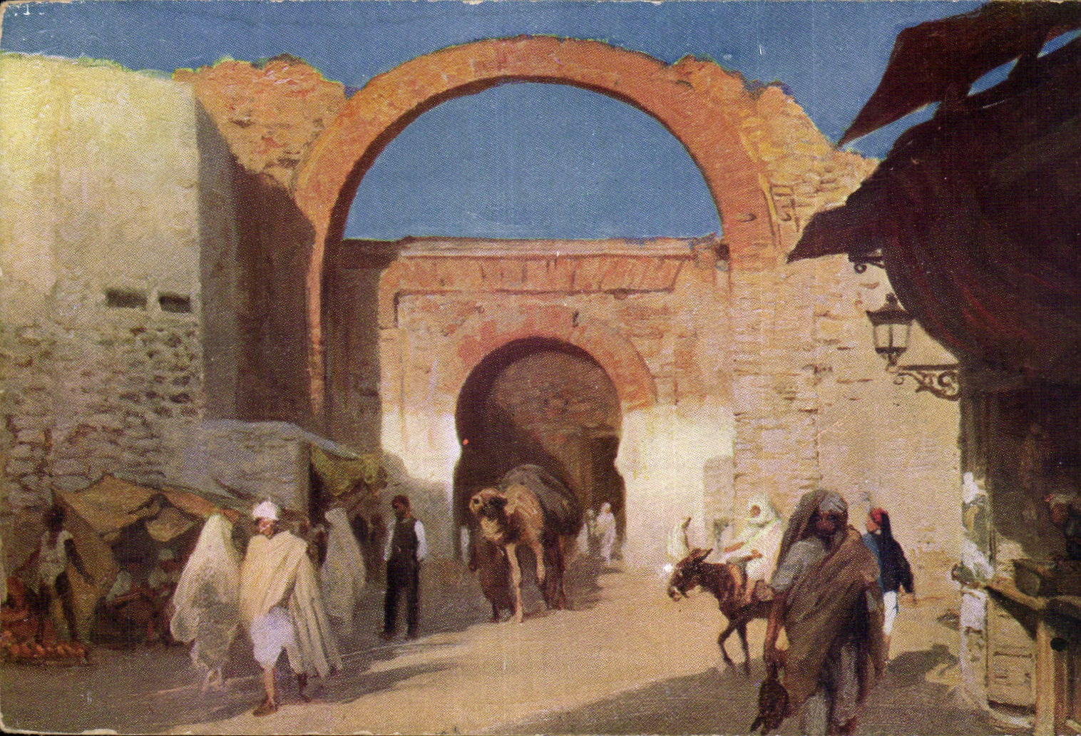 CPA Tunisia Ass donkey