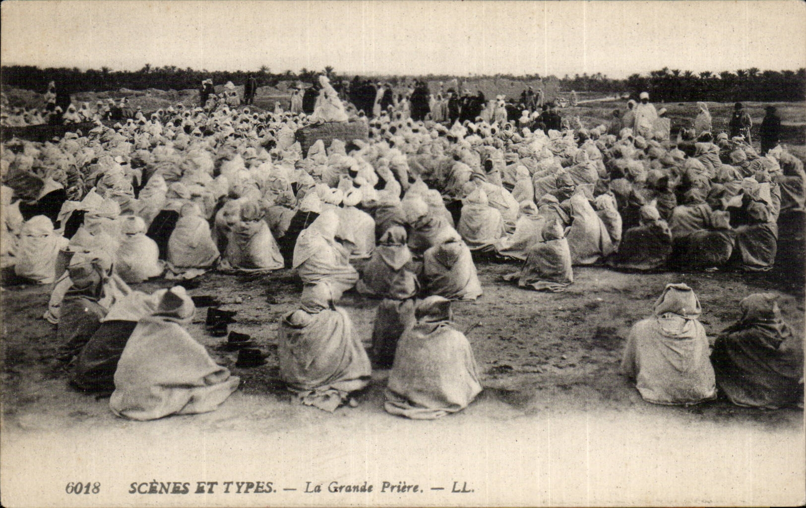 CPA Scenes and types the great prayer (folklore)