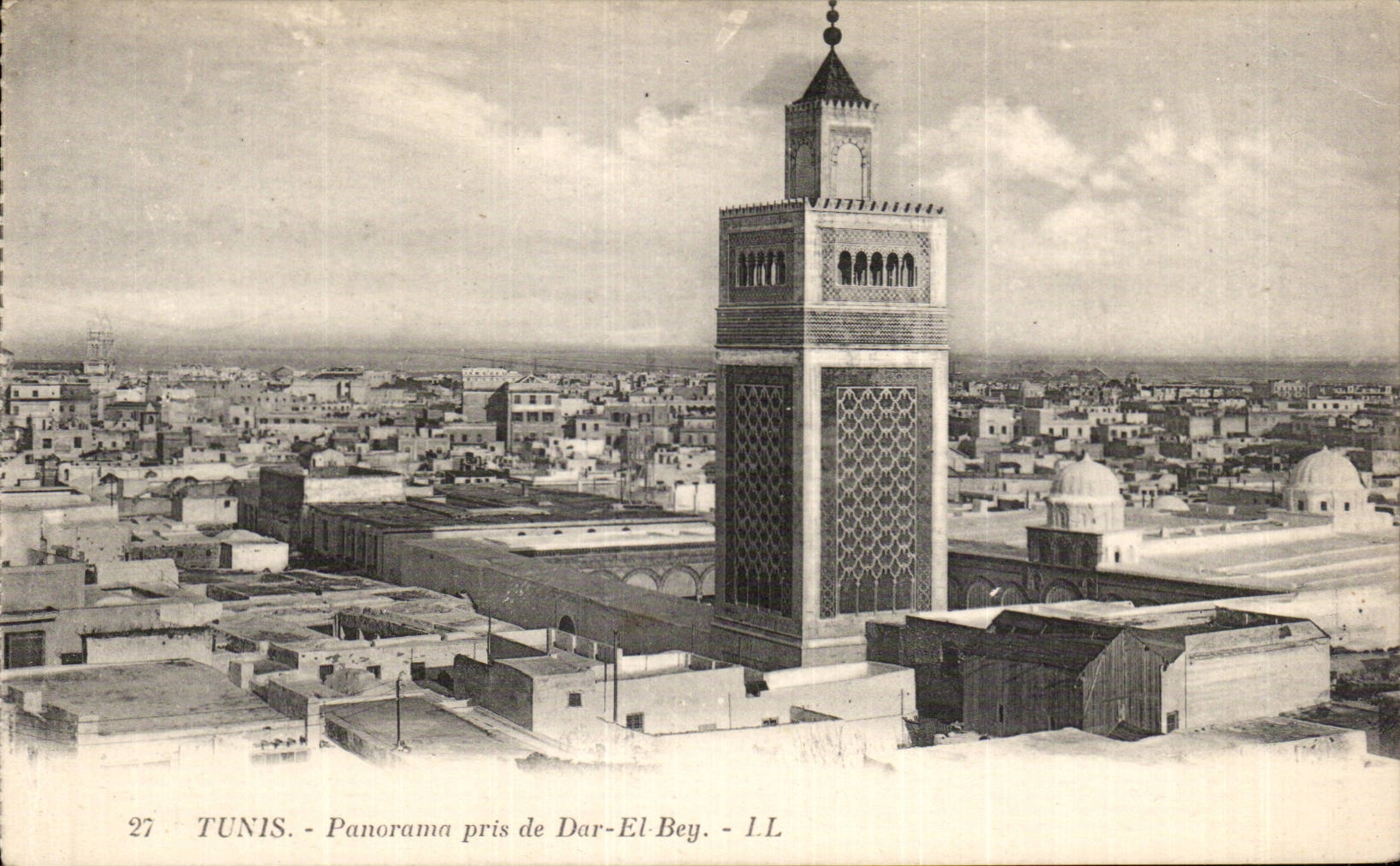 CPA Tunisia Tunis panorama taken of Dar El Bay