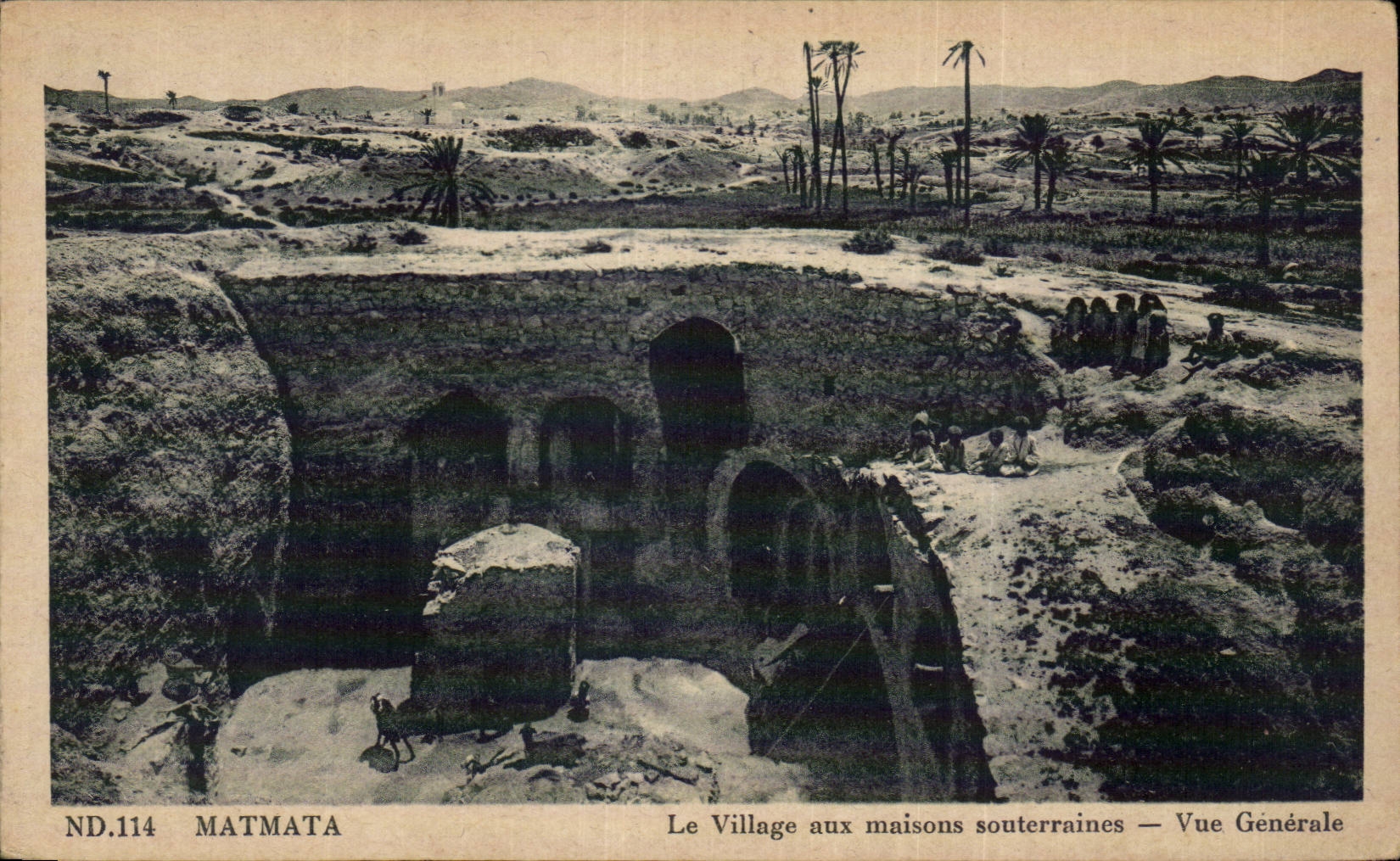 CPA Tunisia Matmata the village at the underground houses View