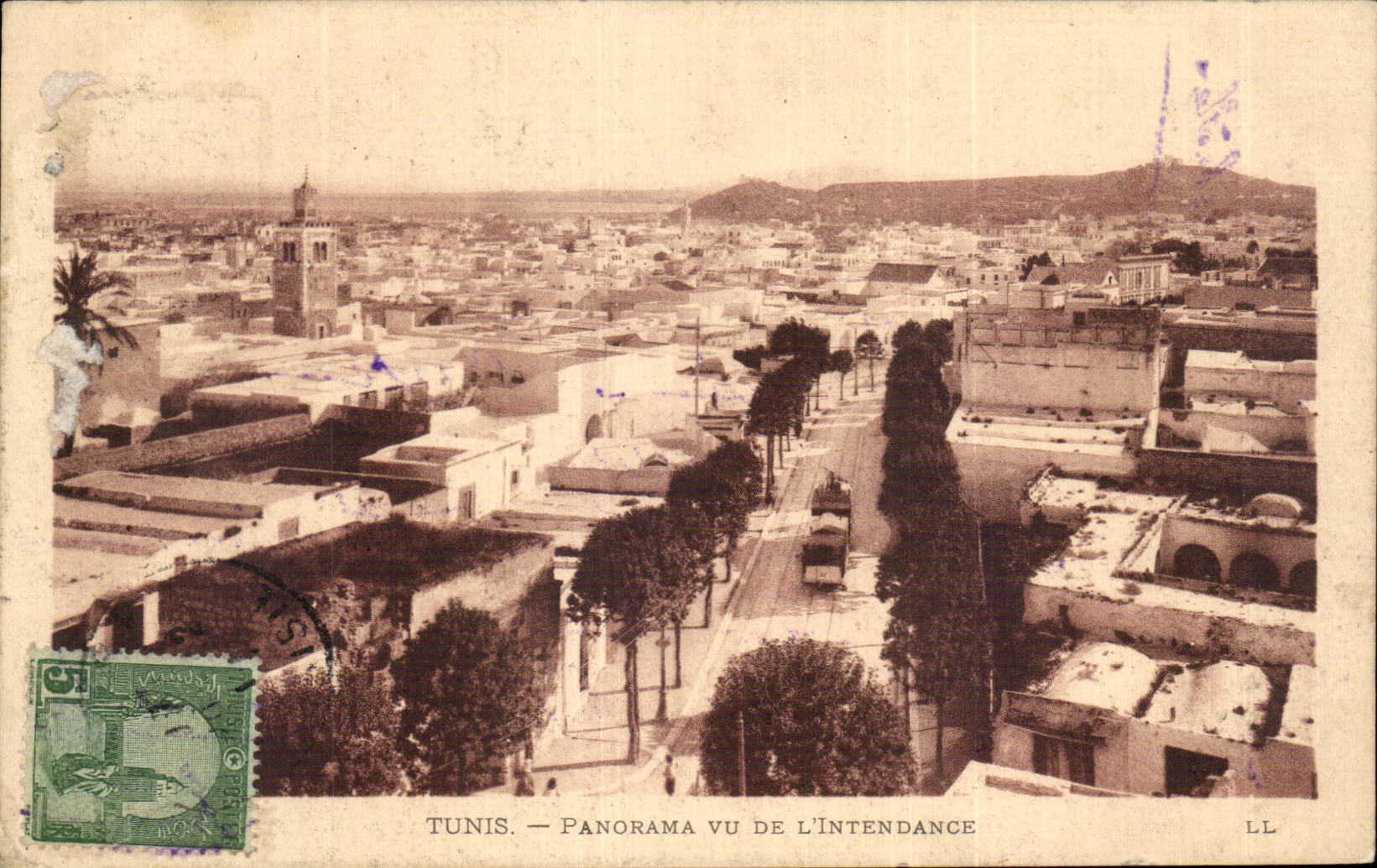 CPA Tunisie Tunis Panorama vu de l intendance