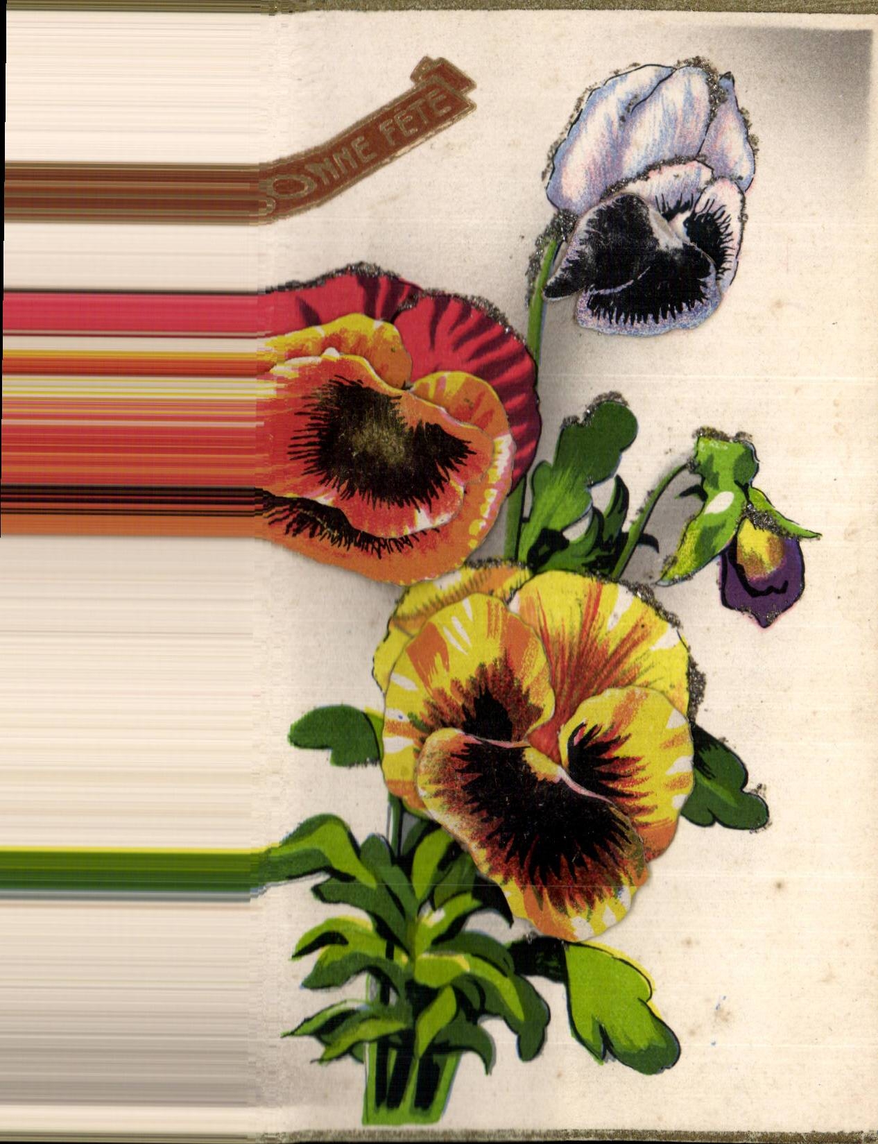 CPA Fantaisie Fleurs (en relief)