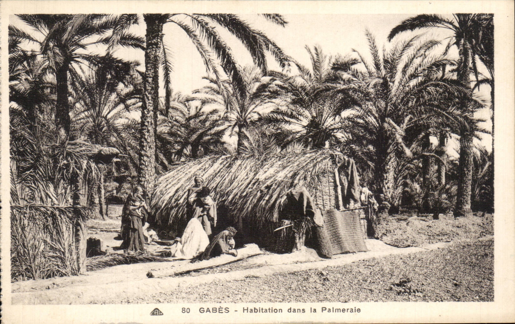 CPA Tunisie Gabes Habitation dans la palmeraie