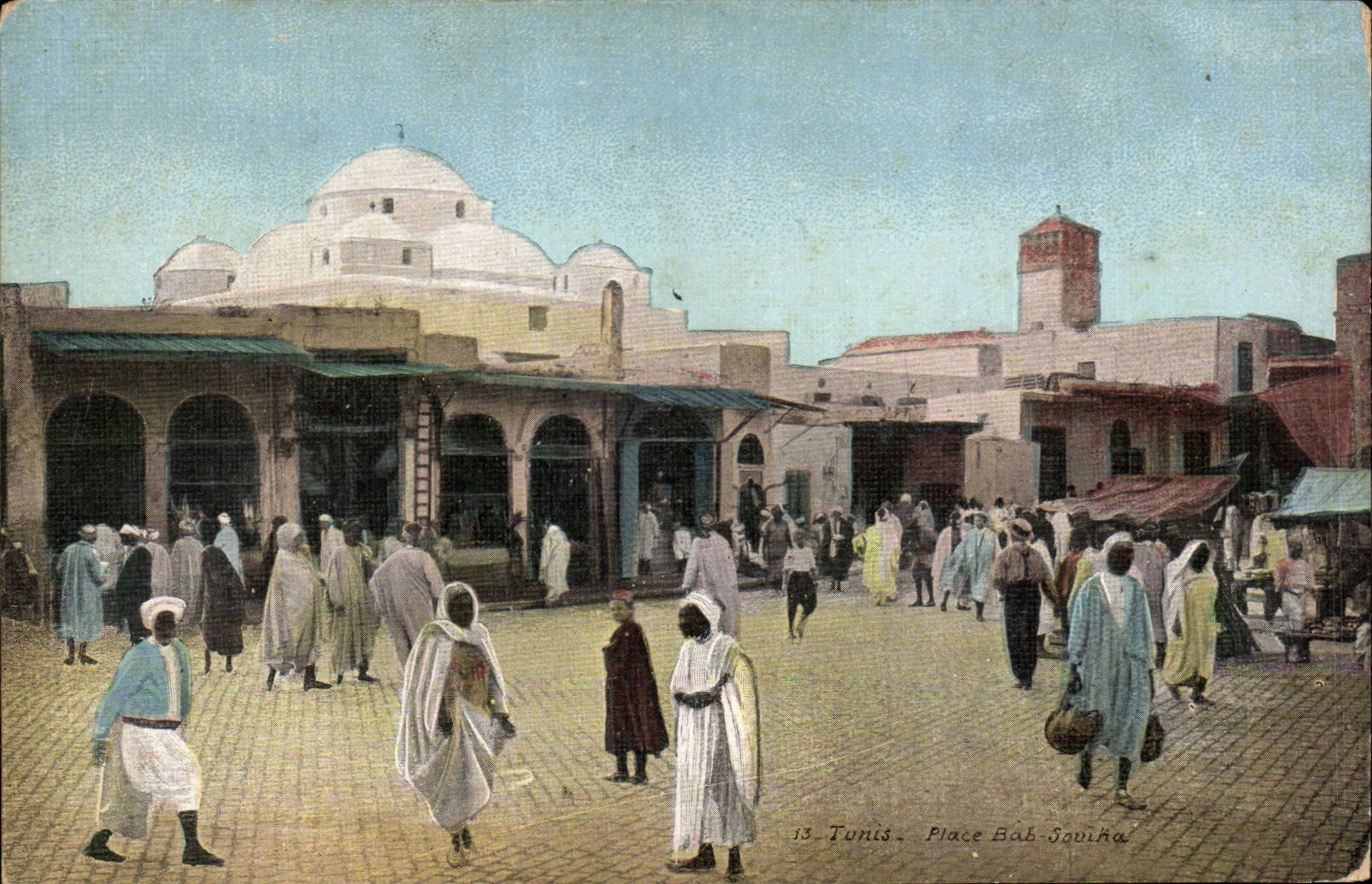 CPA Tunisie Tunis Place Bab Souika