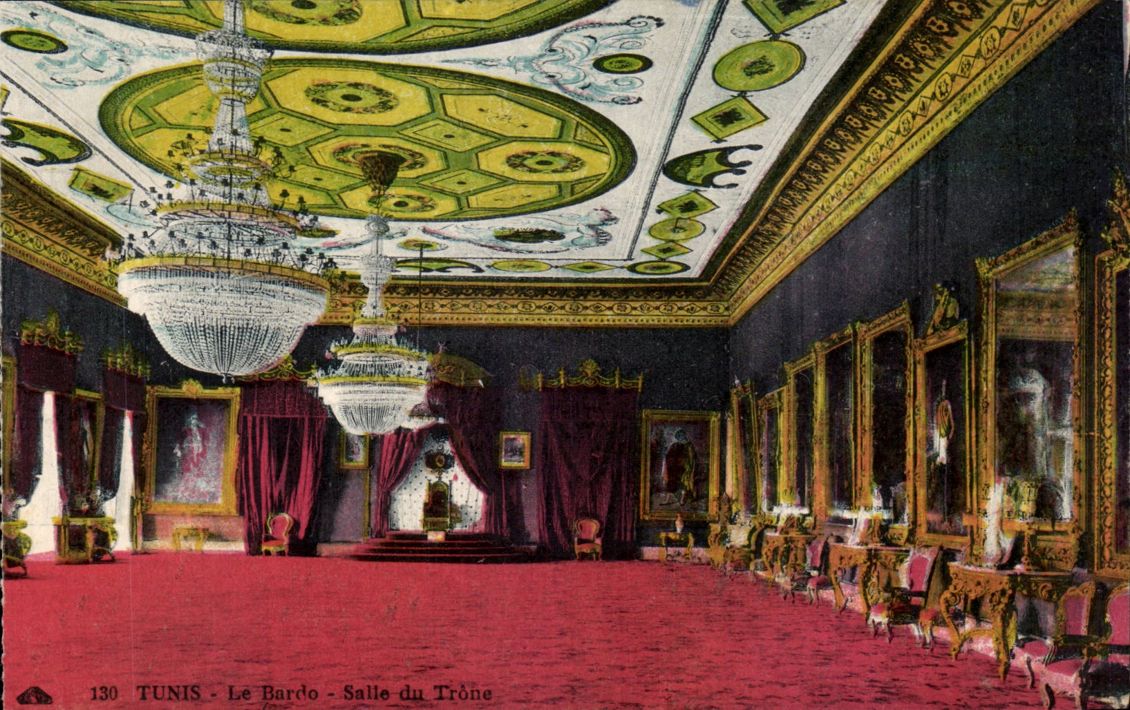 CPA Tunisie Le Bardo Salle du trone 