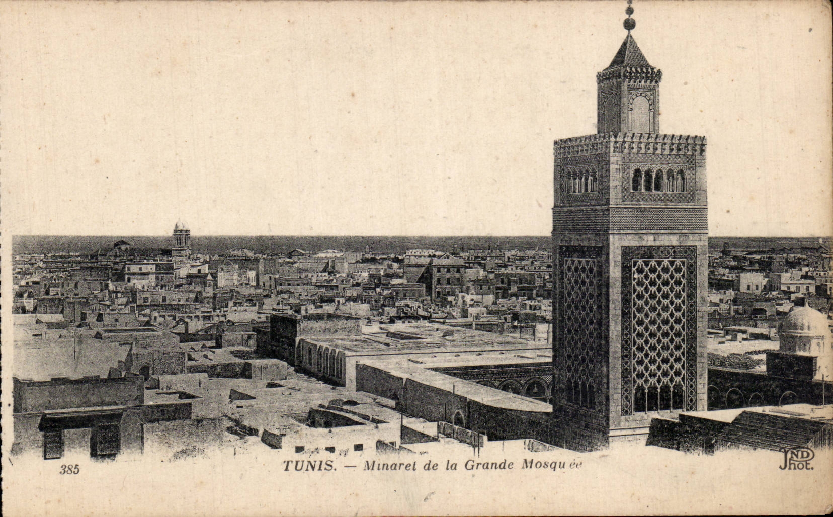 CPA Tunisie Tunis Minaret de la grande mosquee