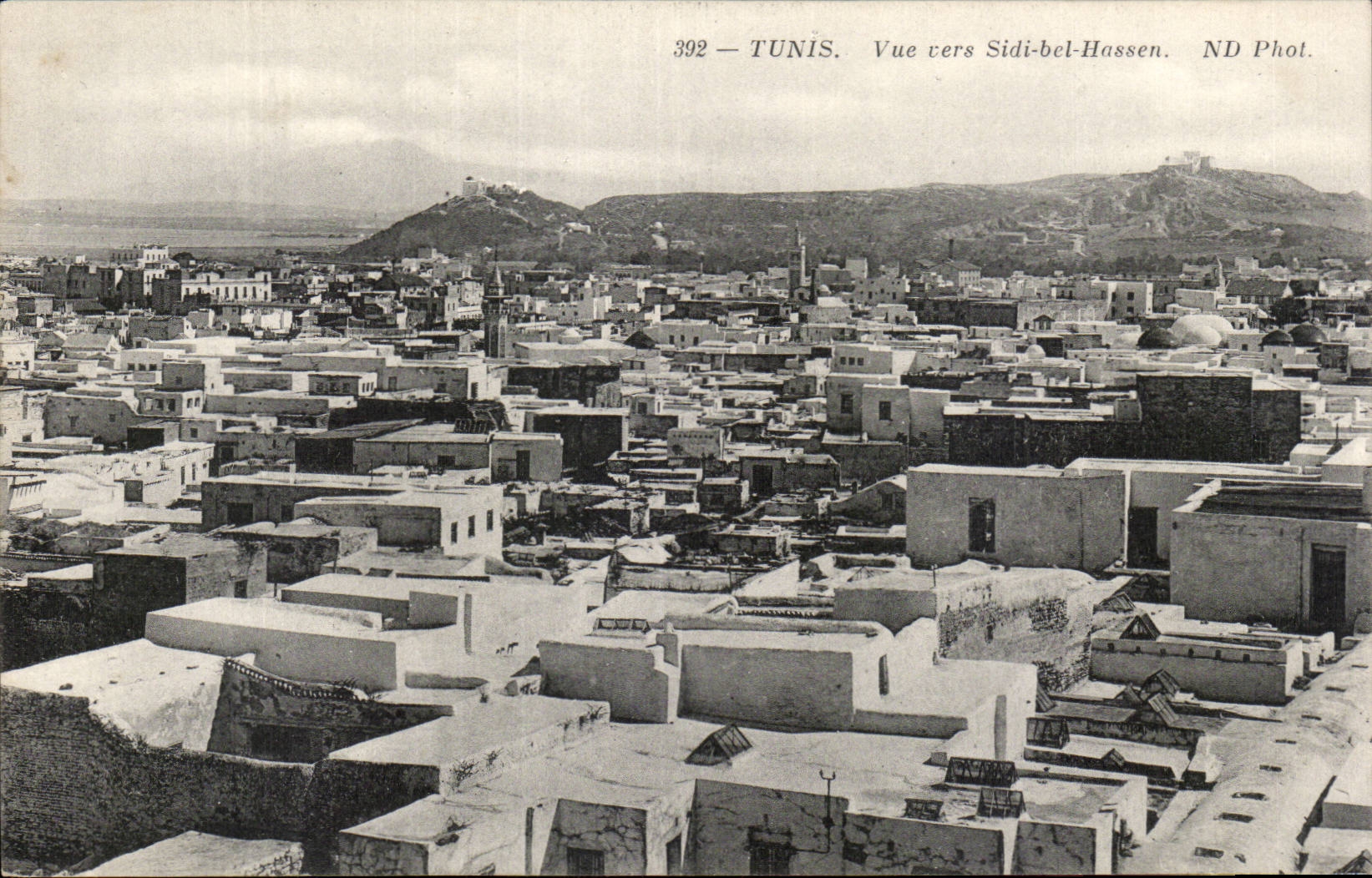 CPA Tunisie Tunis Vue vers Sidi bel Hussen