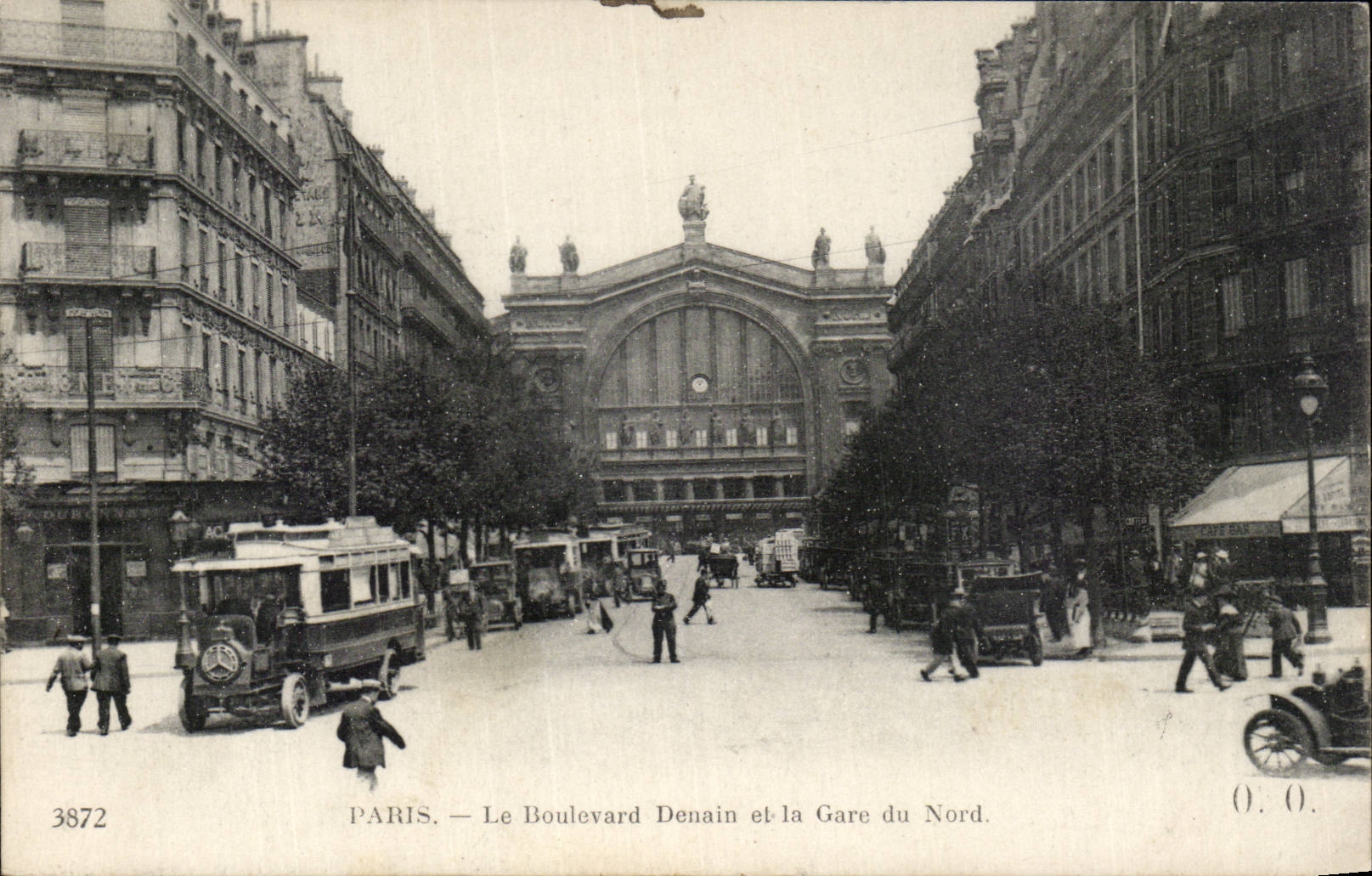 CPA Paris Boulevard Denain et la gare du Nord