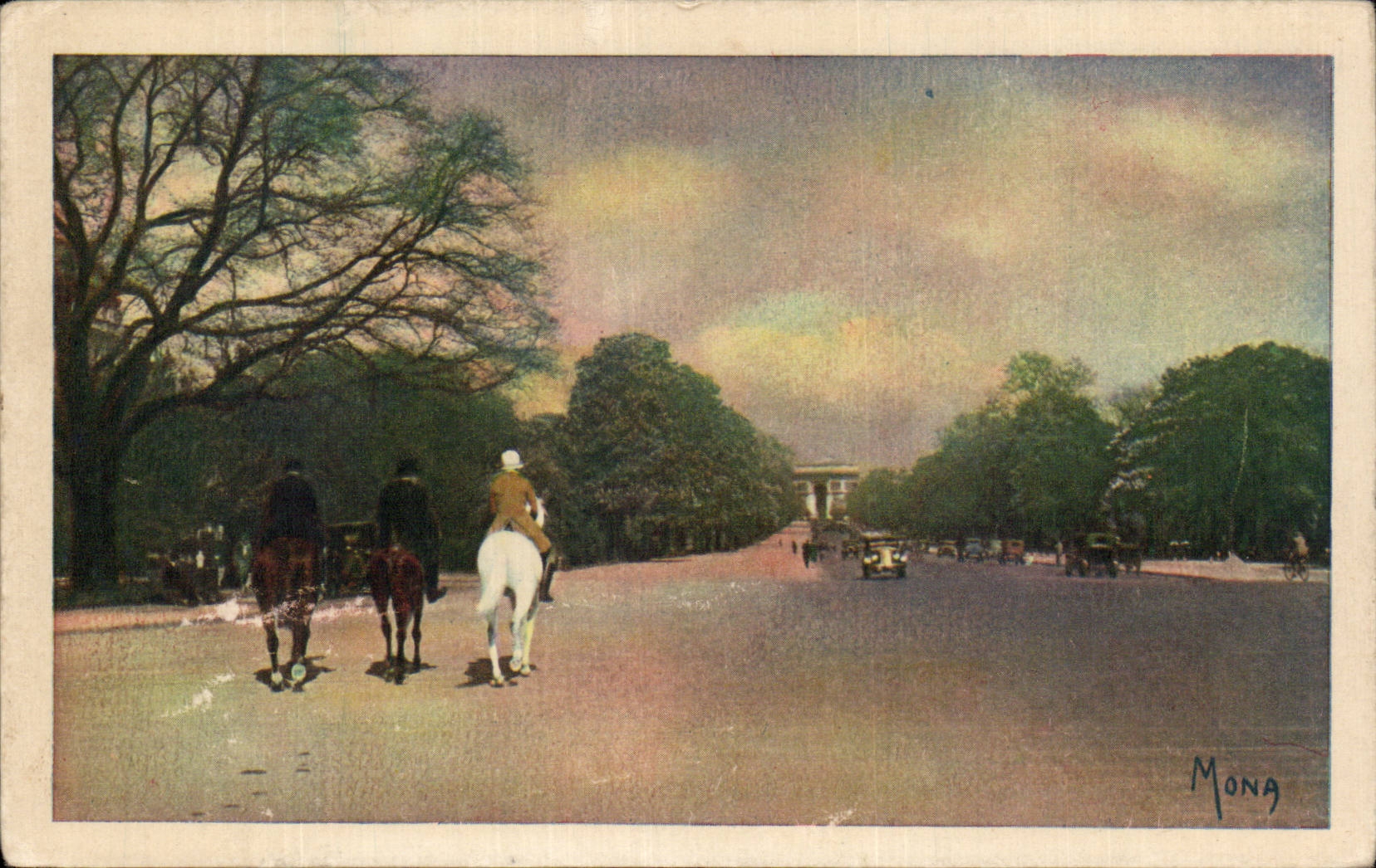Paris - 8 - pequenas tablas de Paris - avenida de Foch - Arc De Triomphe - CPA