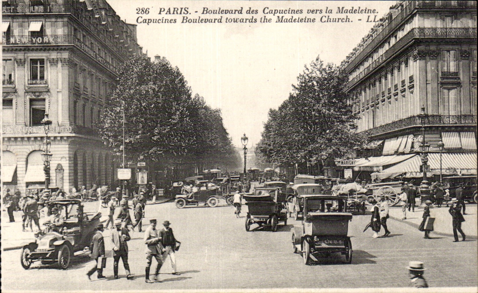 Paris - 2 - Boulevard of the Nasturtiums towards the Madeleine - CPA