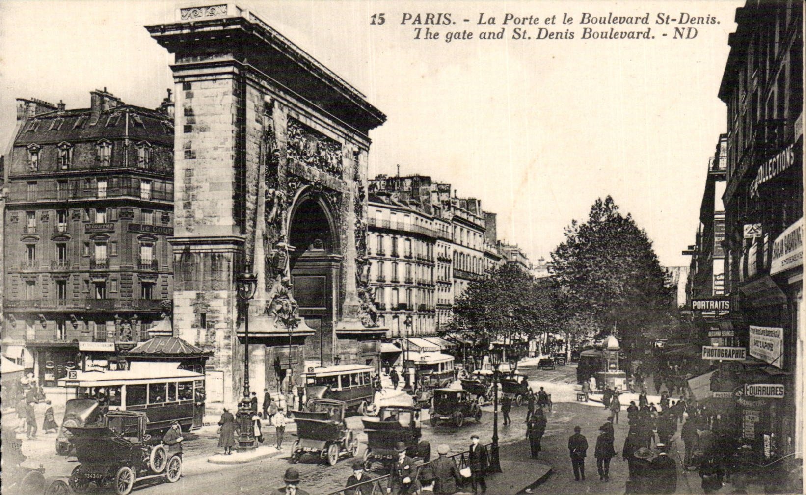 Paris - 10 - La Porte et le Boulevard St Denis - CPA