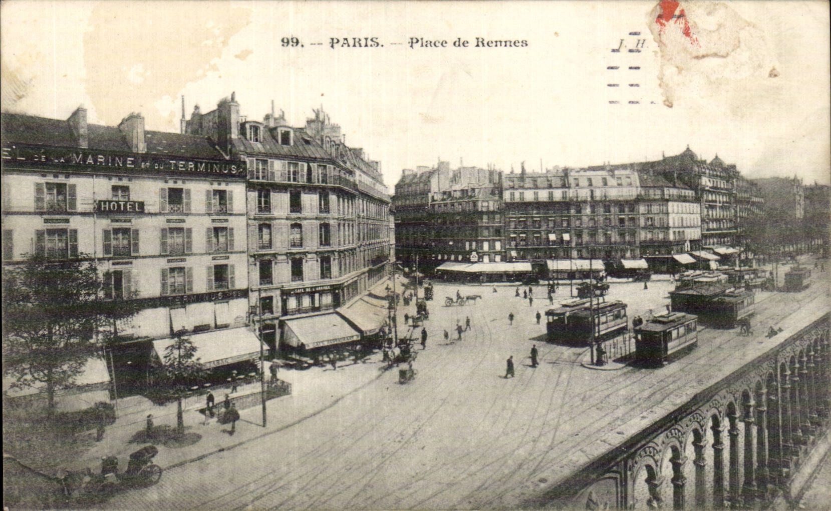 Paris - 11 - Place of Rennes - CPA