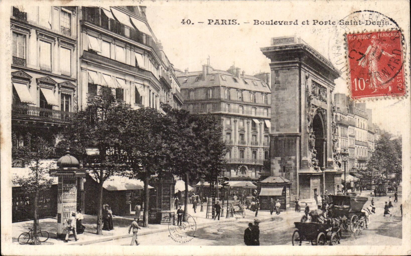 Paris - 10 - Boulevard et Porte Saint Denis - CPA