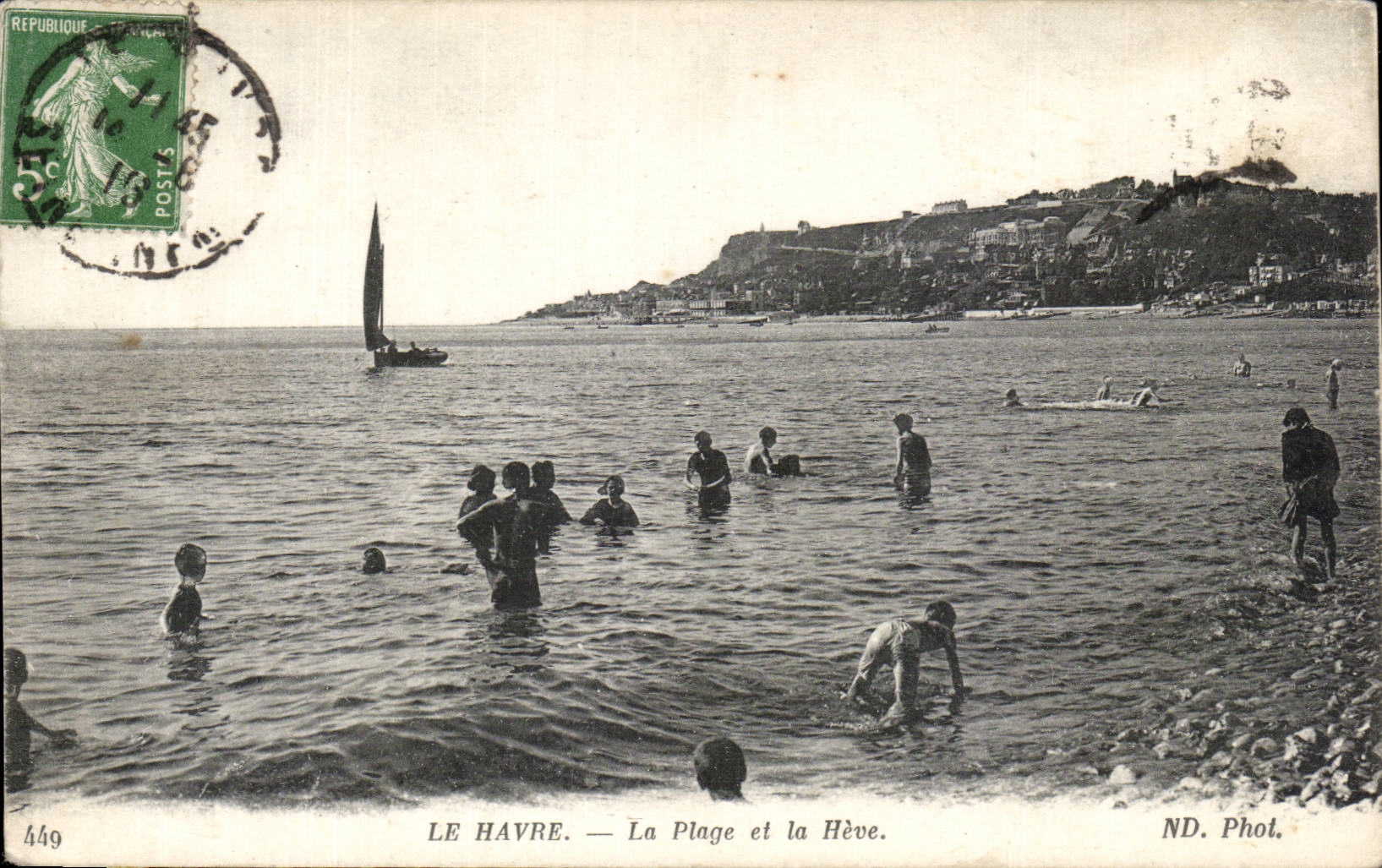 CPA Le Havre la plage et la Heve