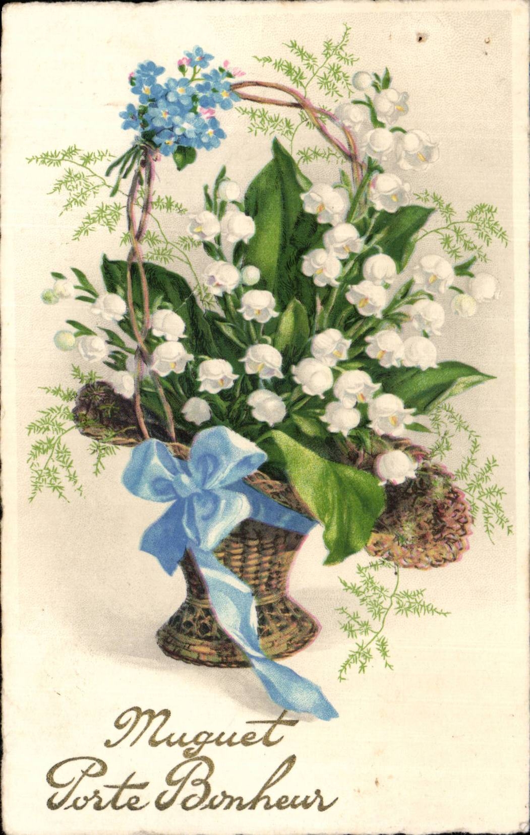 Fleurs Muguet - Porte Bonheur - Lily of the Valley - CPA 