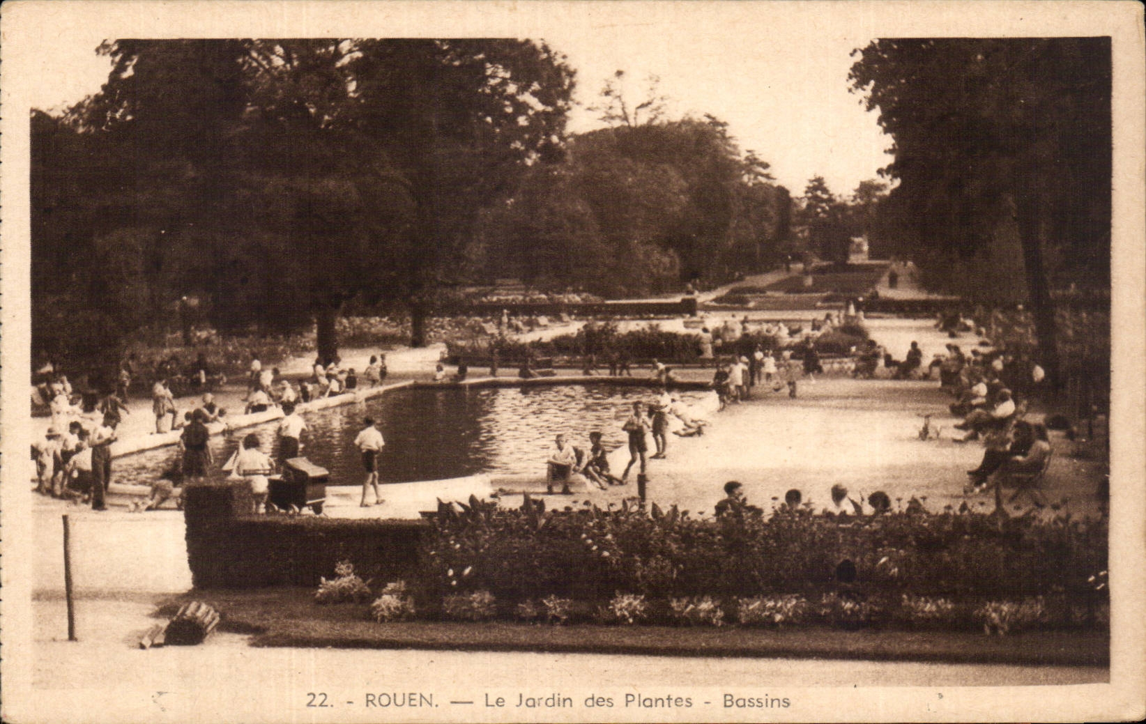 Rouen - the Botanical garden Basins - CPA