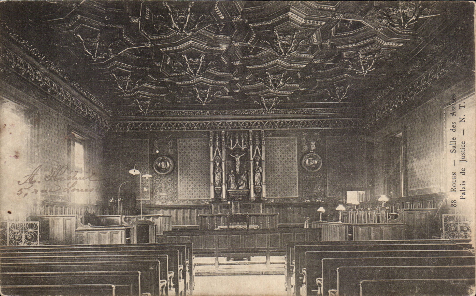 Rouen - Law courts Room of the Sitted ones - CPA
