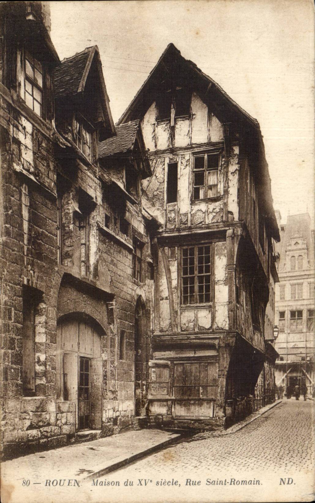 Rouen - House - Street Saint Romain - CPA