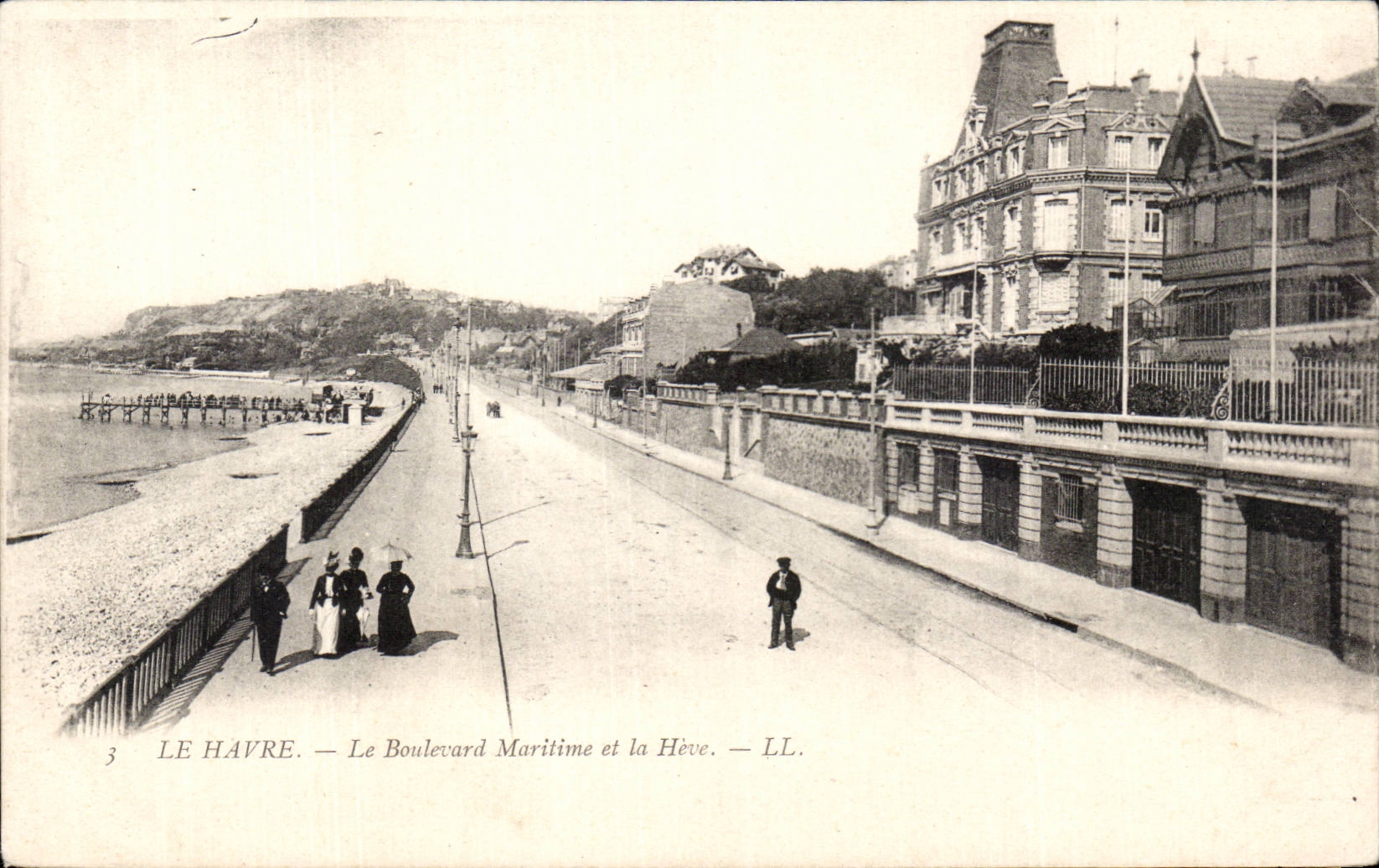 Rouen - the Maritime Boulevard and Heve - CPA