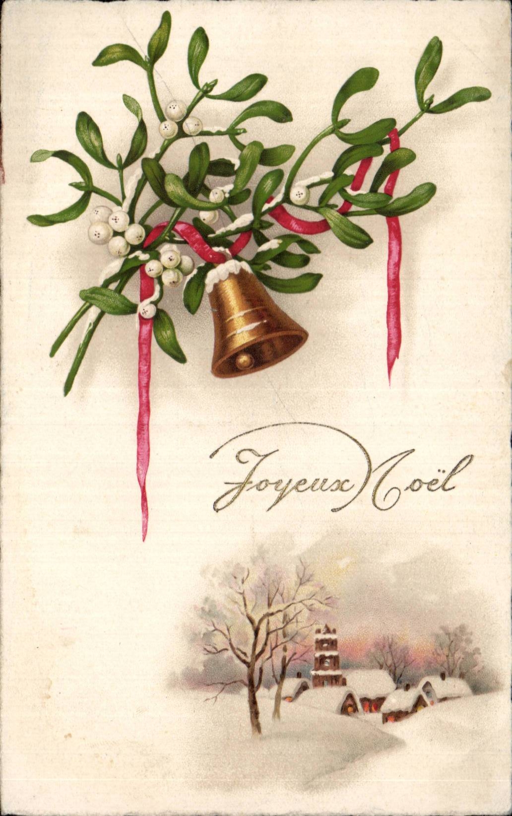 Fetes - Voeux - Joyeux Noel - houx - holly - CPA 